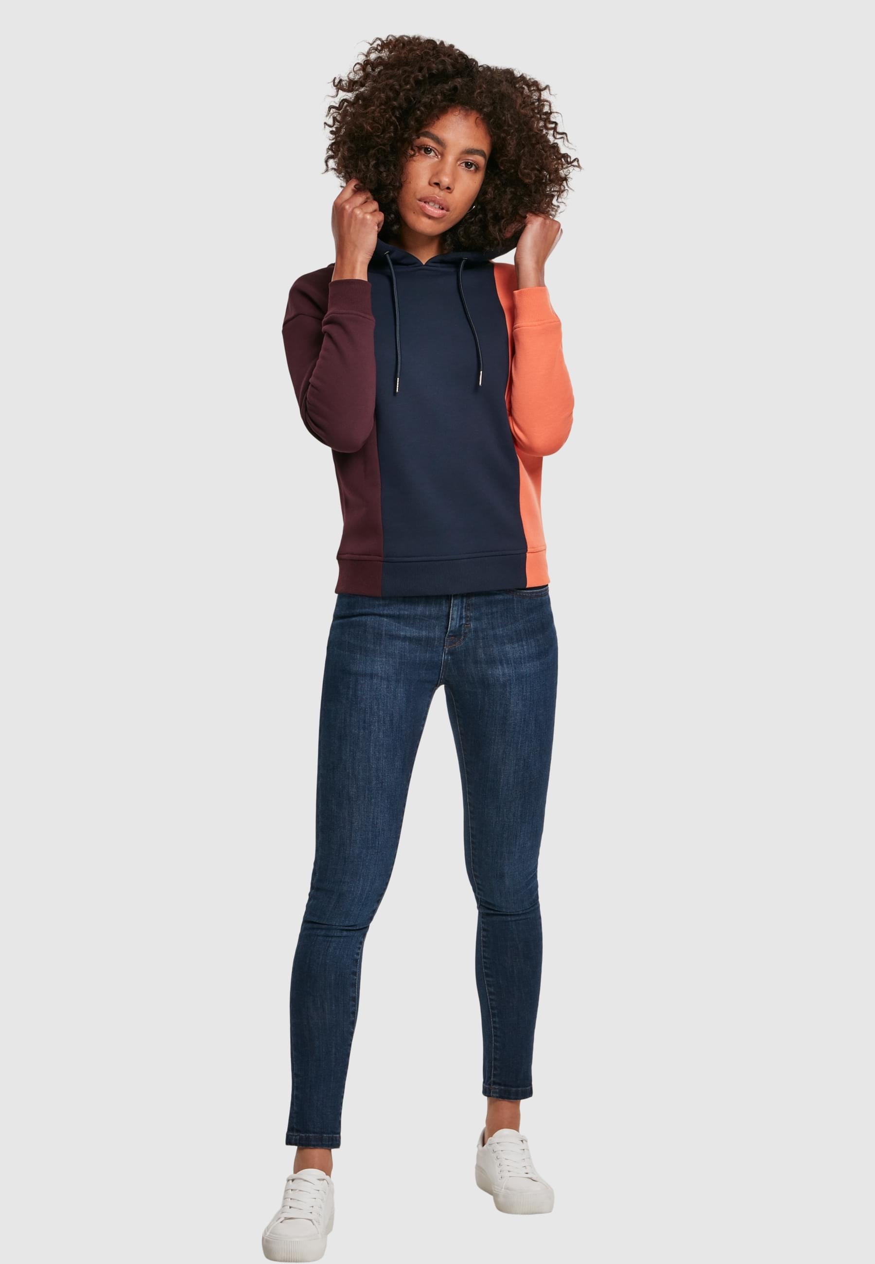 URBAN CLASSICS Rundhalspullover »Urban Classics Damen Ladies Tripple Hoody«, (1 tlg.)
