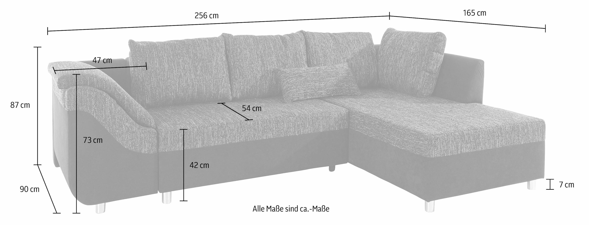 COLLECTION AB Ecksofa, mit loser Rücken- bestellen Zierkissen ohne inklusive und BAUR Bettfunktion, und 