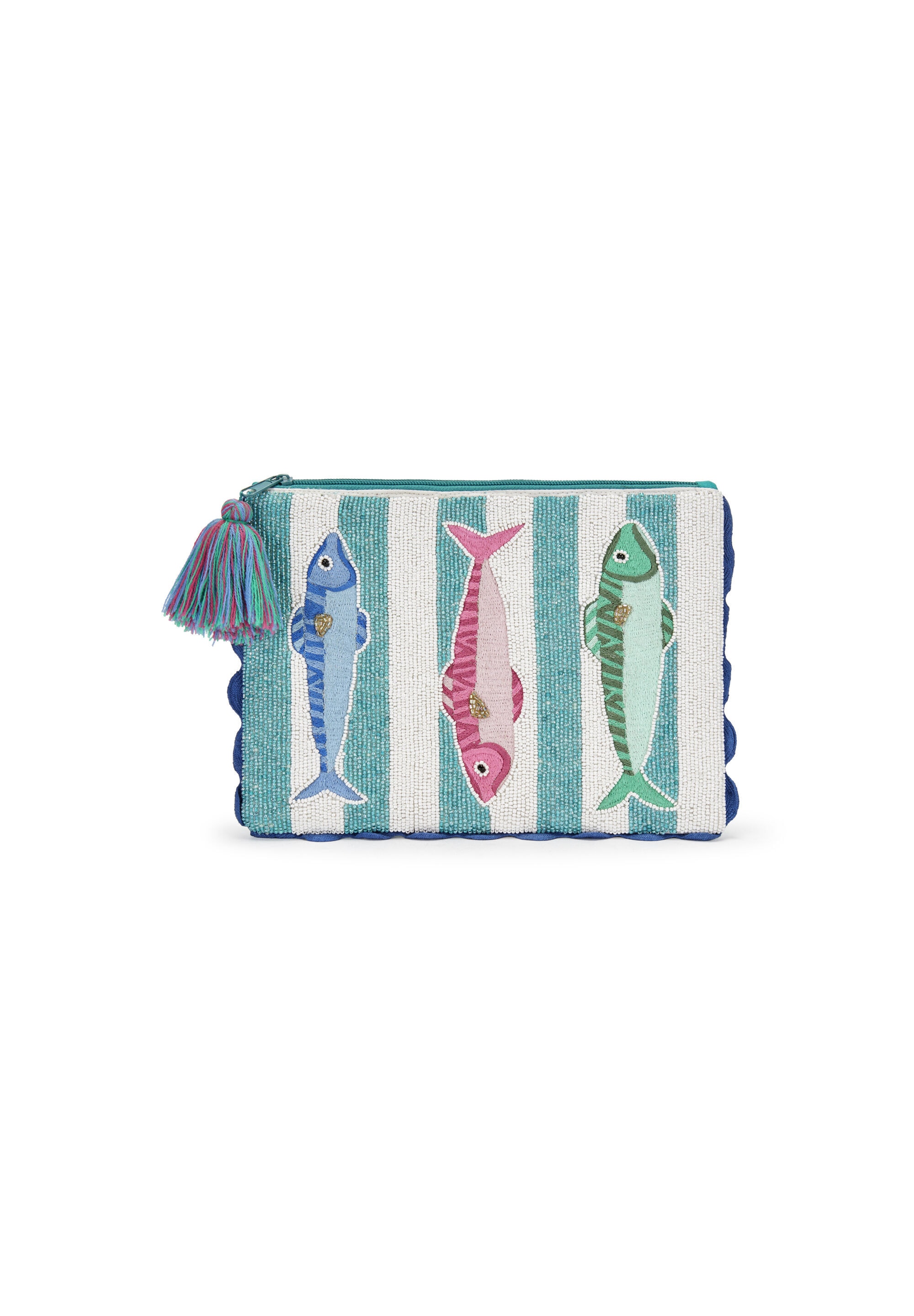 Codello Clutch "Fish Parade" mit Quaste