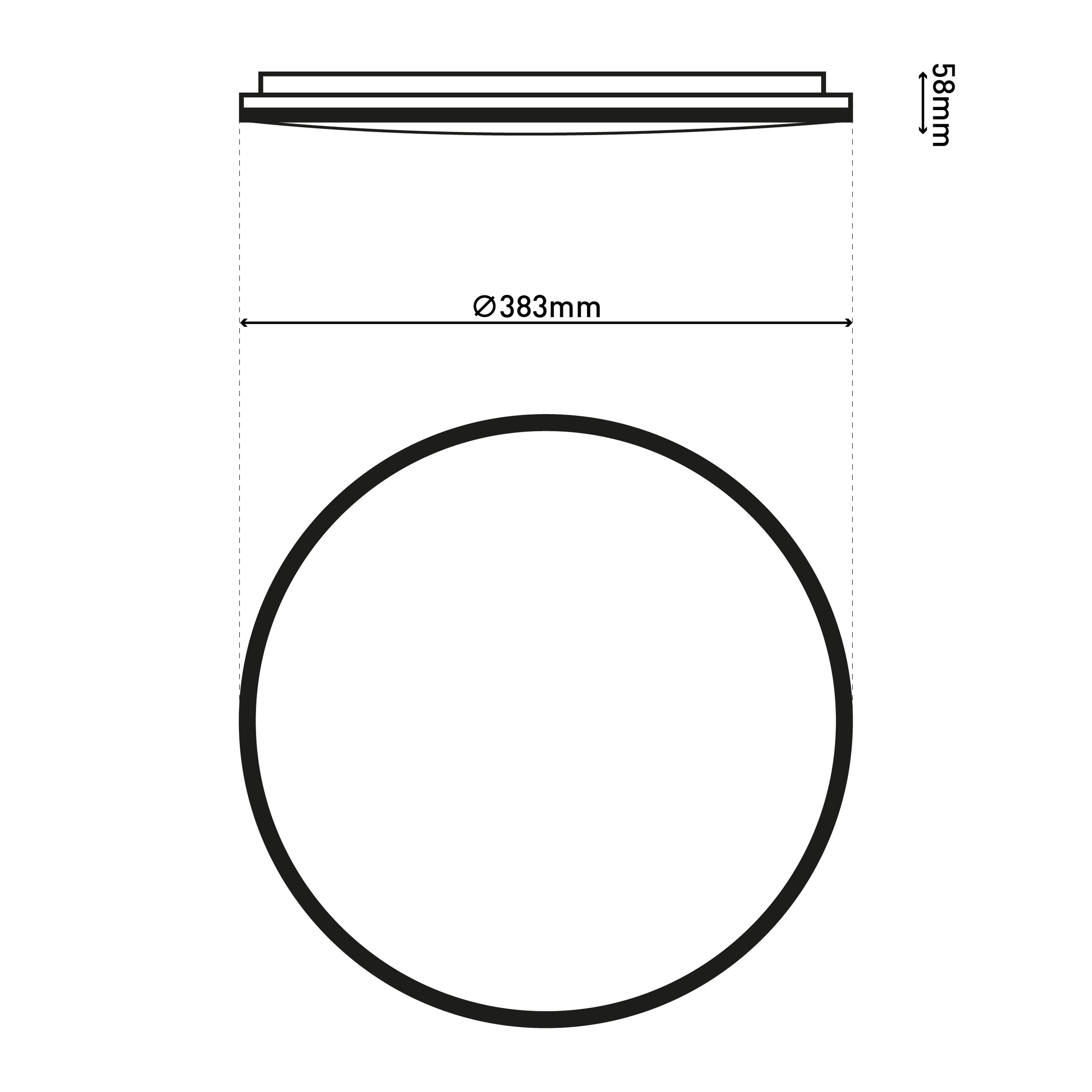 näve LED Deckenleuchte »Tiflis« LED-Modul 1 Stk. Neutralweiß 4 stufig dimmbar per Wandschalter/25%/50%/100%, inkl. Memoryfunktion