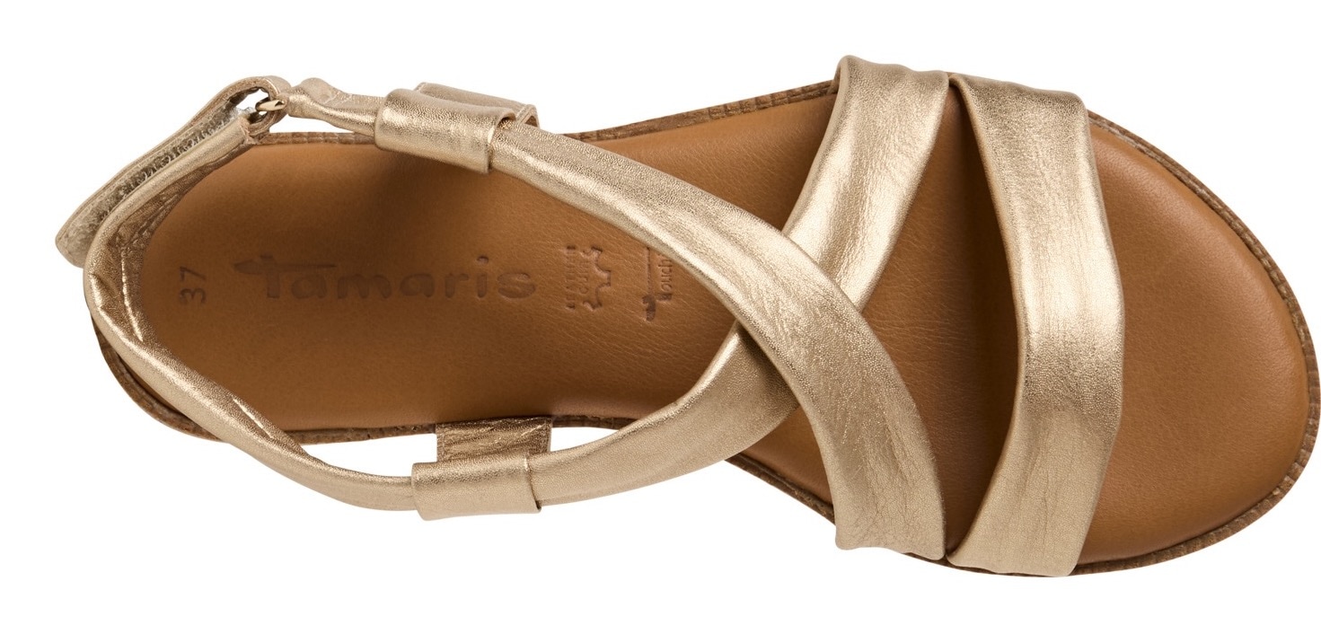 Tamaris Riemchensandale, Sommerschuh, Sandalette mit Klettverschluss am Riemchen