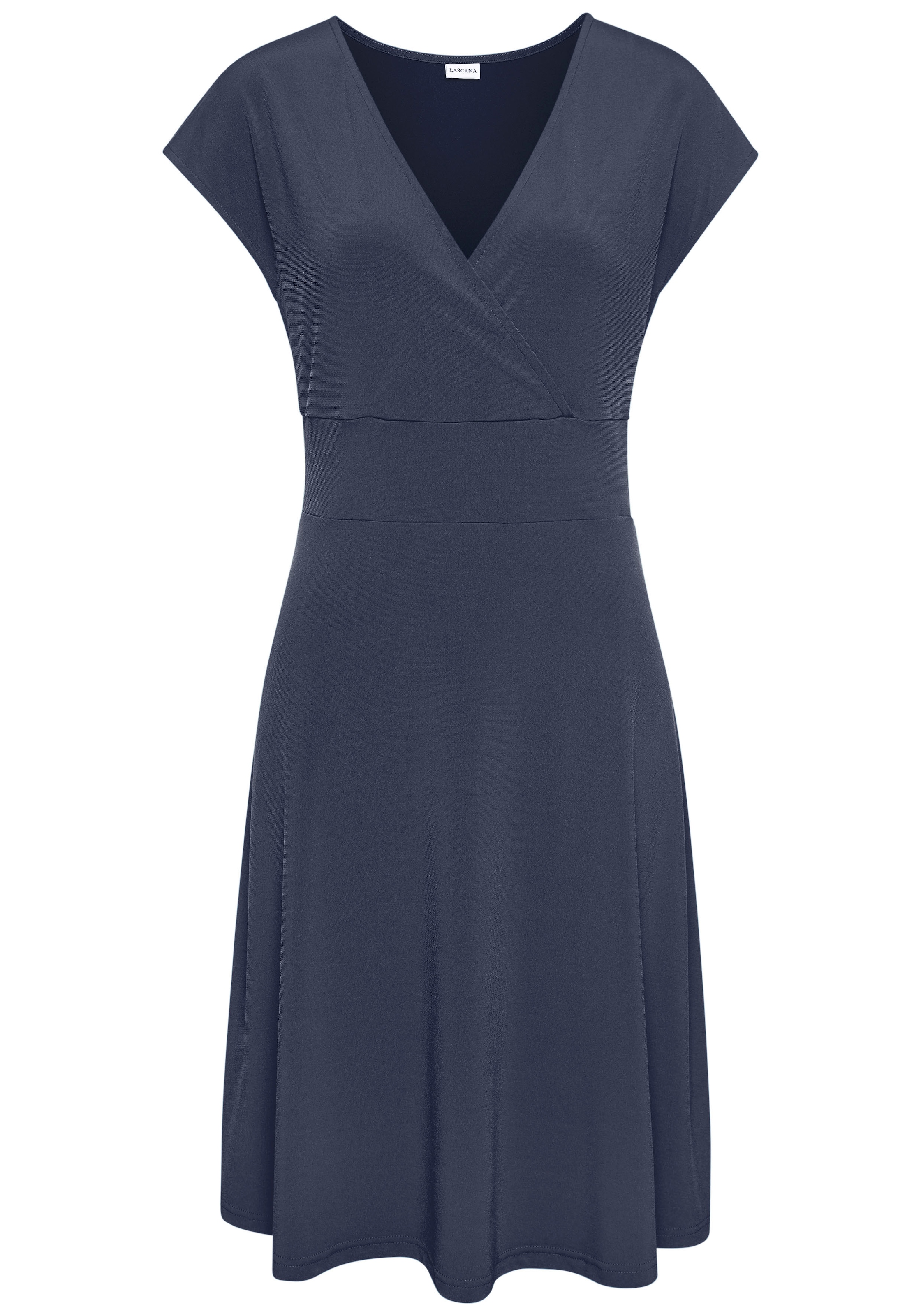 LASCANA Midikleid, aus bügelfreier Ware, elegantes Sommerkleid aus Jersey, Strandkleid