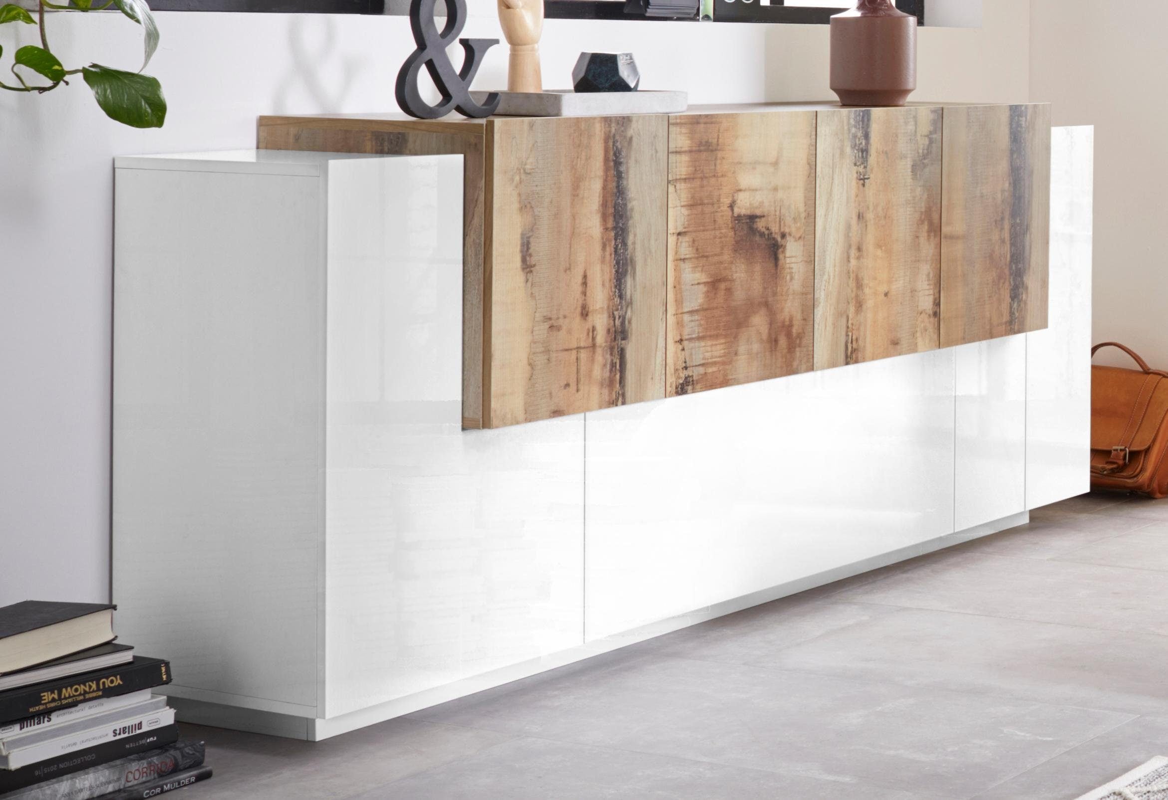 Home affaire Sideboard "Coro, Kommode, Schrank, Kredenz, grifflos mit Einle günstig online kaufen