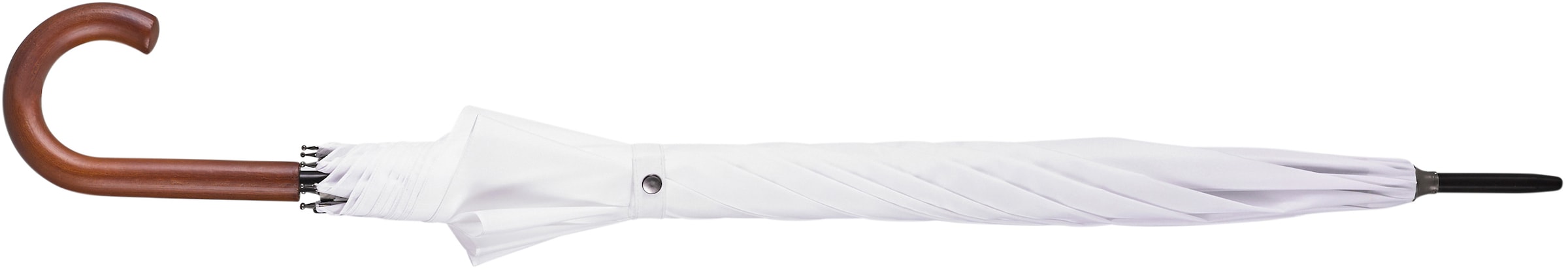 EuroSCHIRM® Partnerschirm »Automatik W130, weiß«, Regenschirm für Zwei, mit Automatik, Griff aus Holz, extra großes Dach