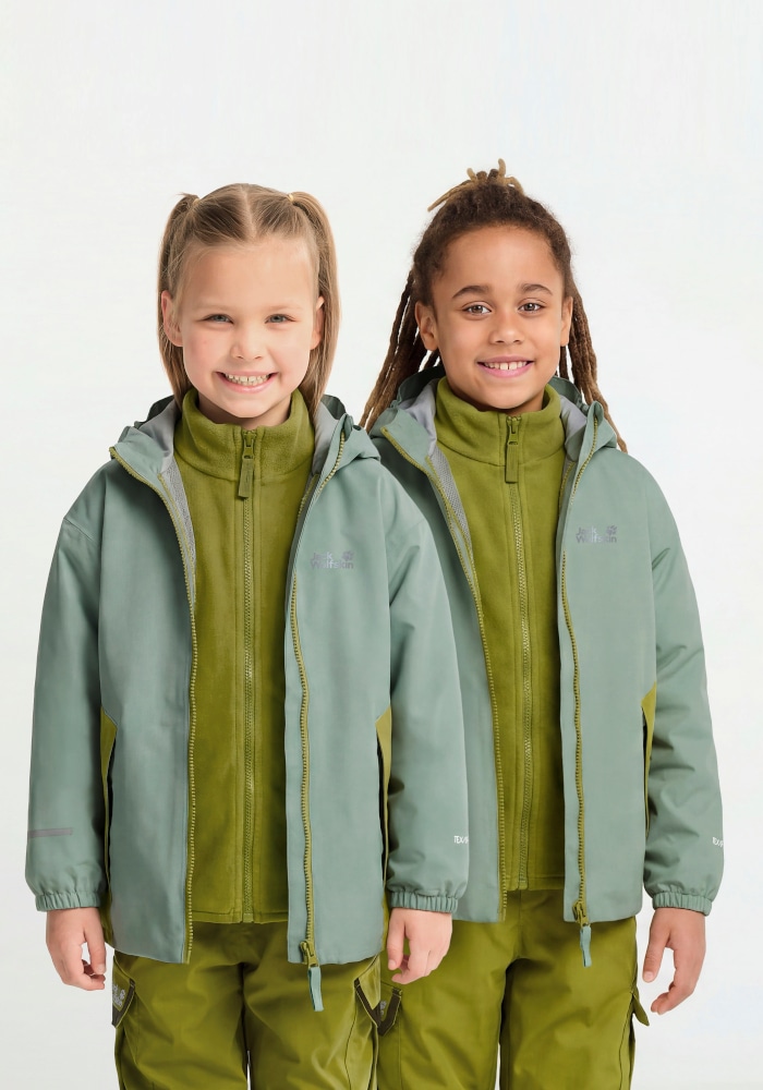 Jack Wolfskin 3-in-1-Funktionsjacke "ICELAND 3IN1 JKT K" Langarm-Design, aus Polyester, in Größen von 104 bis 176