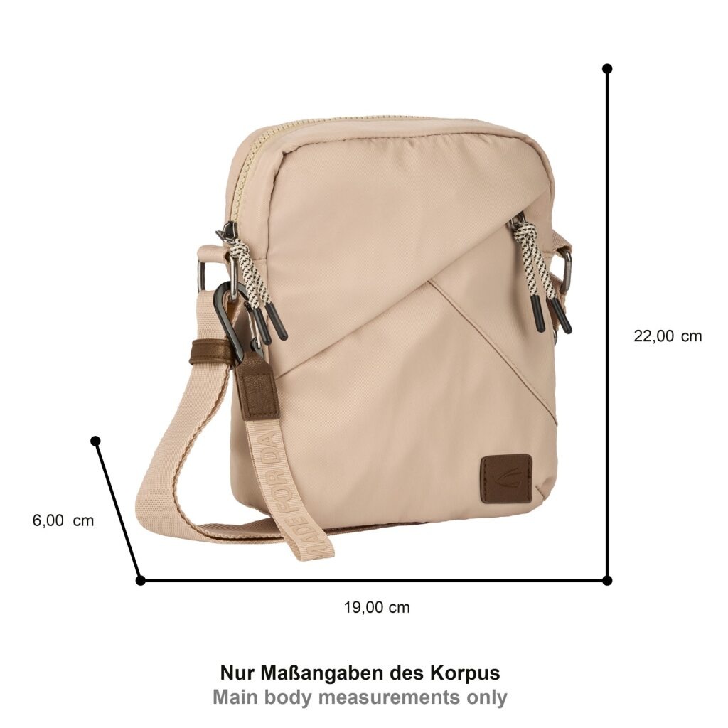 camel active Umhängetasche »Aurum« aus recyceltem Polyester in Nylonstruktur, leicht & mit feinen Details