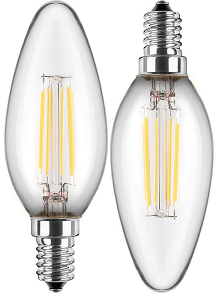 BLULAXA LED-Filament »Retro Multi«, E14, 10 St., Warmweiß, 10er-Set, Promotion-Pack Kerzenform, Filament, klar
