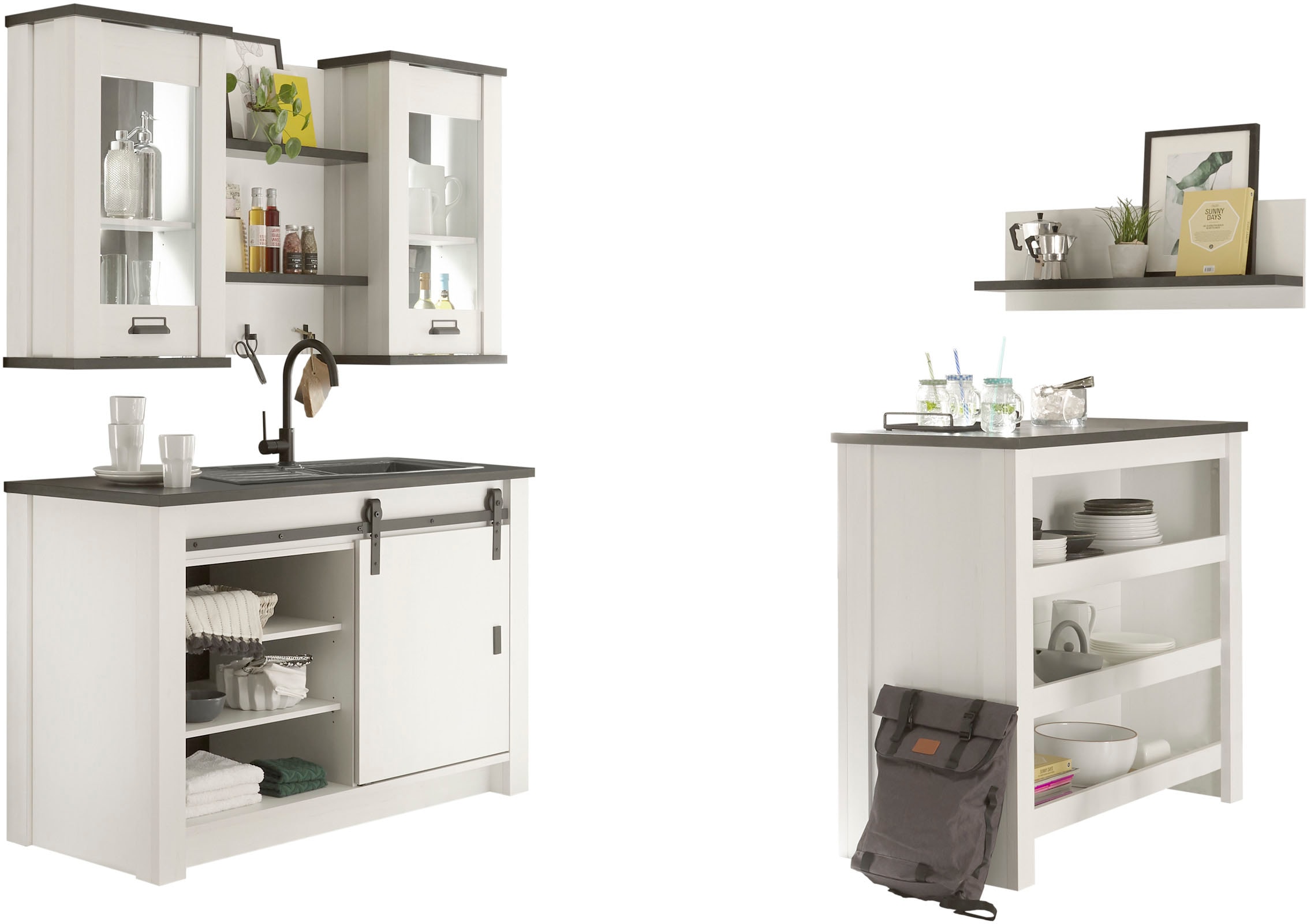 Home affaire Pantryküche »Sherwood«, Breite 160 cm, ohne E-Geräte