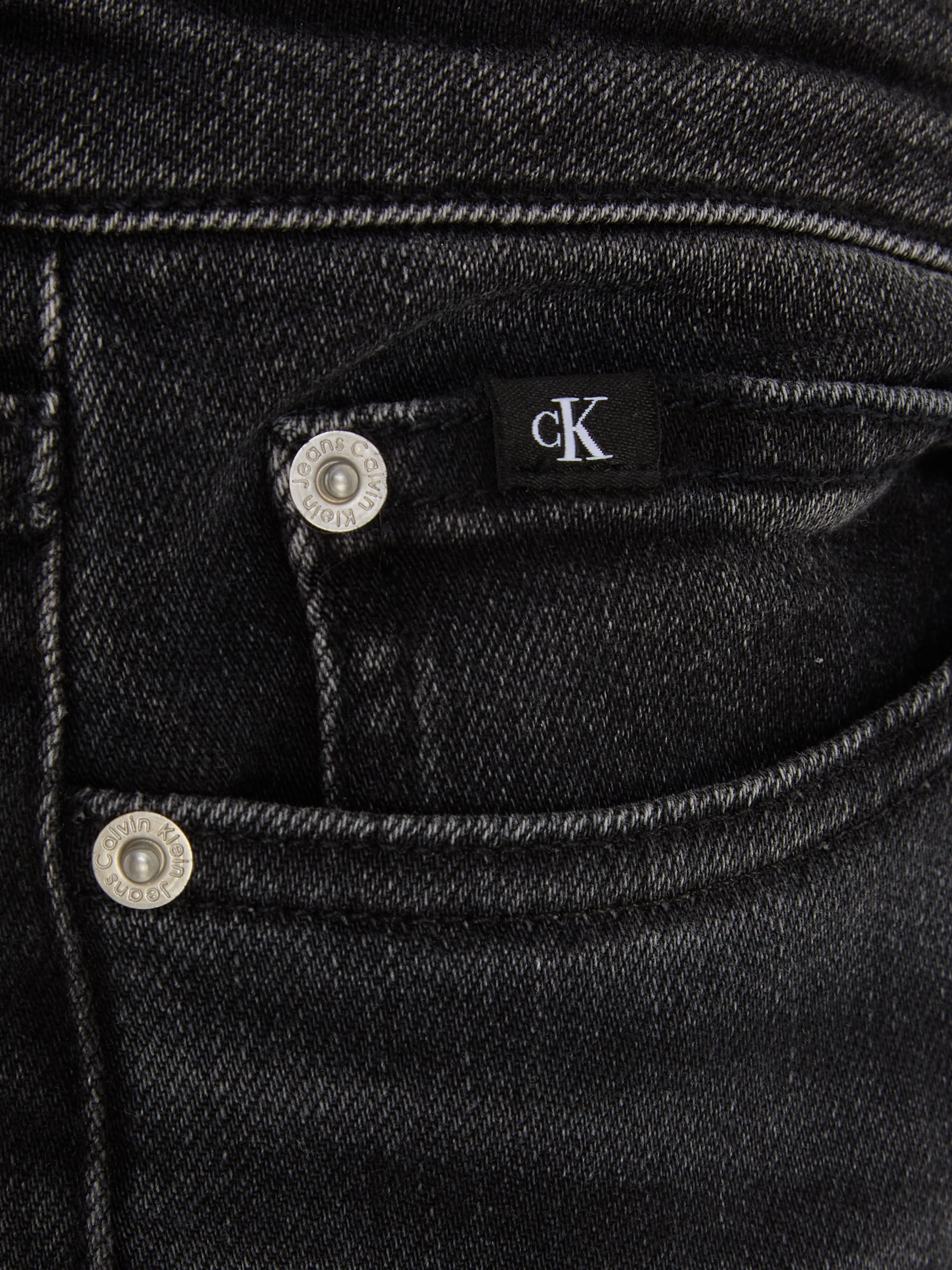 Calvin Klein Jeans Skinny-fit-Jeans »SKINNY MR SLIT OPTIC BLACK«, für Kinder bis 16 Jahre