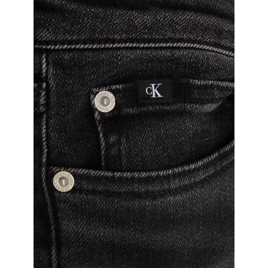 Calvin Klein Jeans Skinny-fit-Jeans »SKINNY MR SLIT OPTIC BLACK«, für Kinder bis 16 Jahre