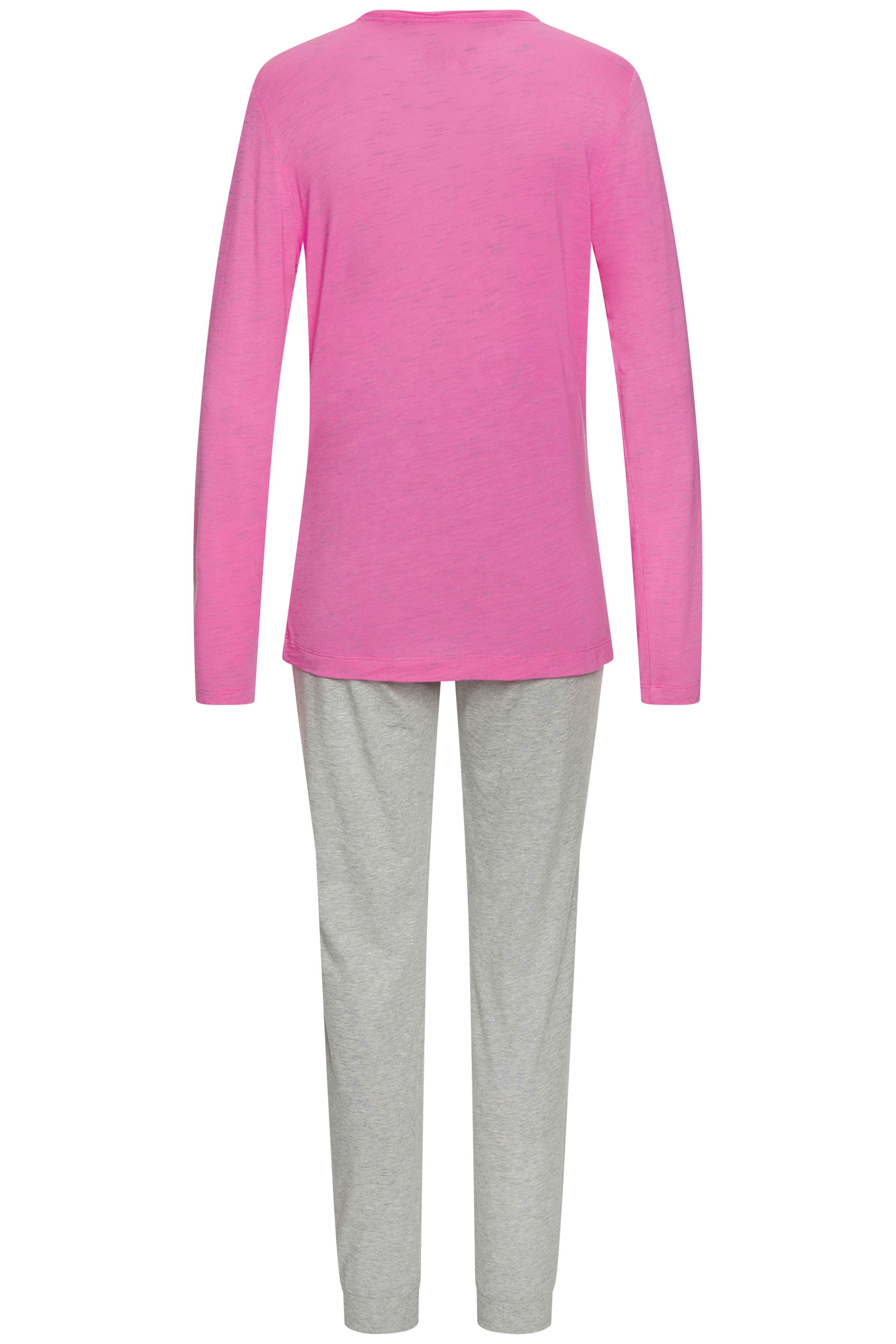 Vivance Dreams Pyjama, (2 tlg.), Schöner Melangeeffekt