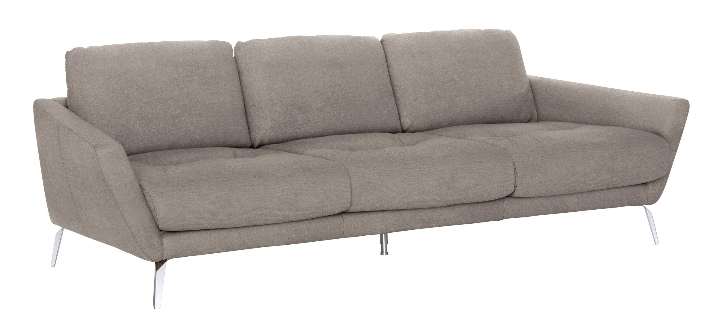 W.SCHILLIG Big-Sofa »softy«, mit dekorativer Heftung im Sitz, Füße Chrom glänzend