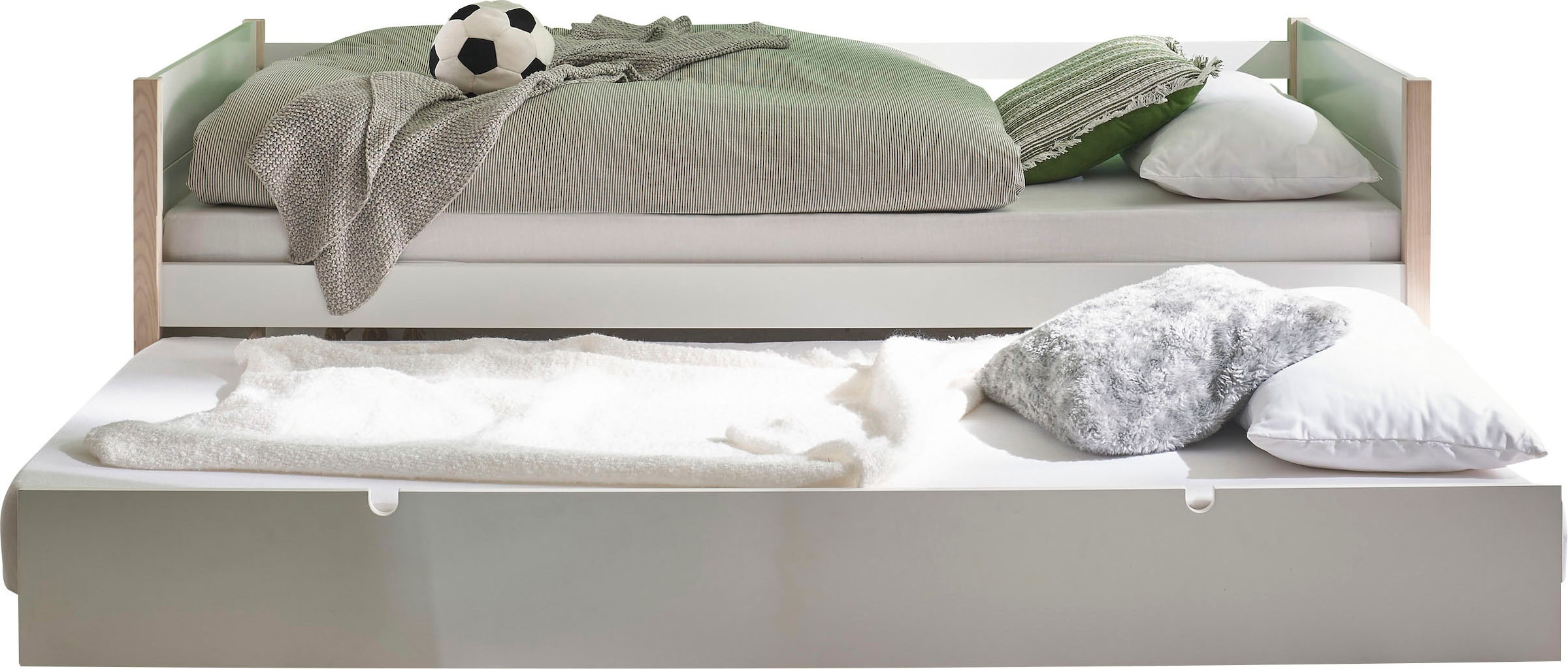 Begabino Bettgestell »Tilde Bett, Kinderbett mit 2. Bett«, als Schubkasten verstaubar und höhenverstellbar