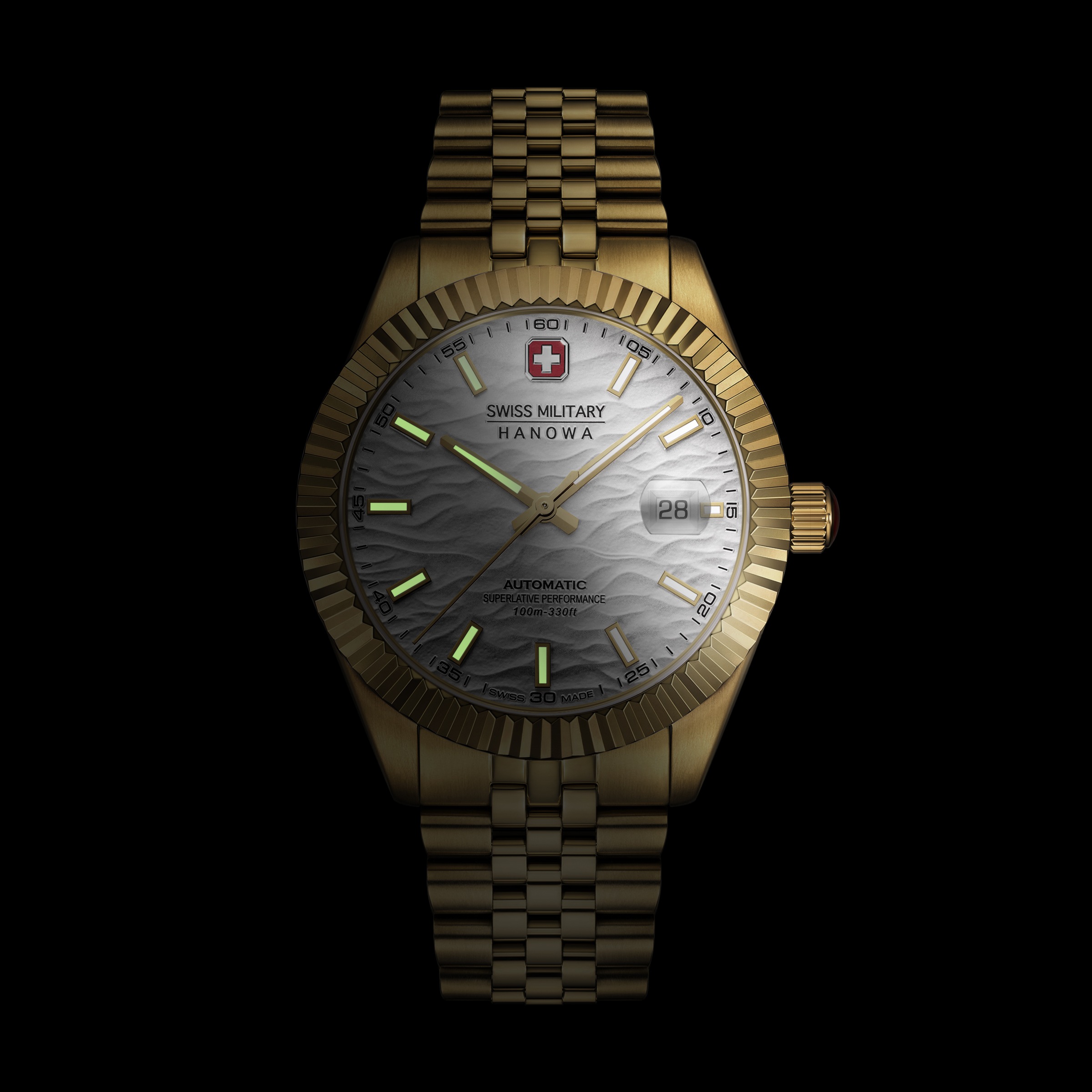 Swiss Military Hanowa Automatikuhr »Master Diligenter« Armbanduhr, Herrenuhr, Swiss Made, Mechanische Uhr, Edelstahlarmband
