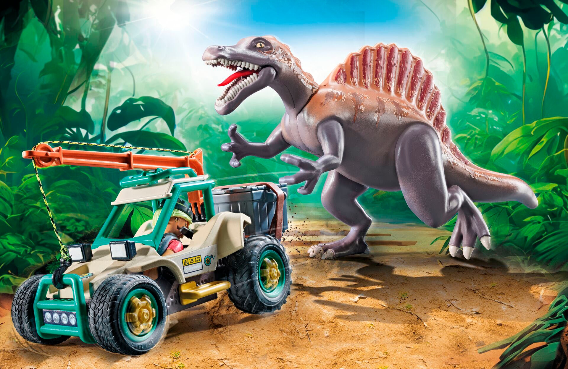 Playmobil® Konstruktions-Spielset »Spinosaurus-Angriff auf Dino-Ausgrabung (71820), Playmobil Dinos«, (60 St.)