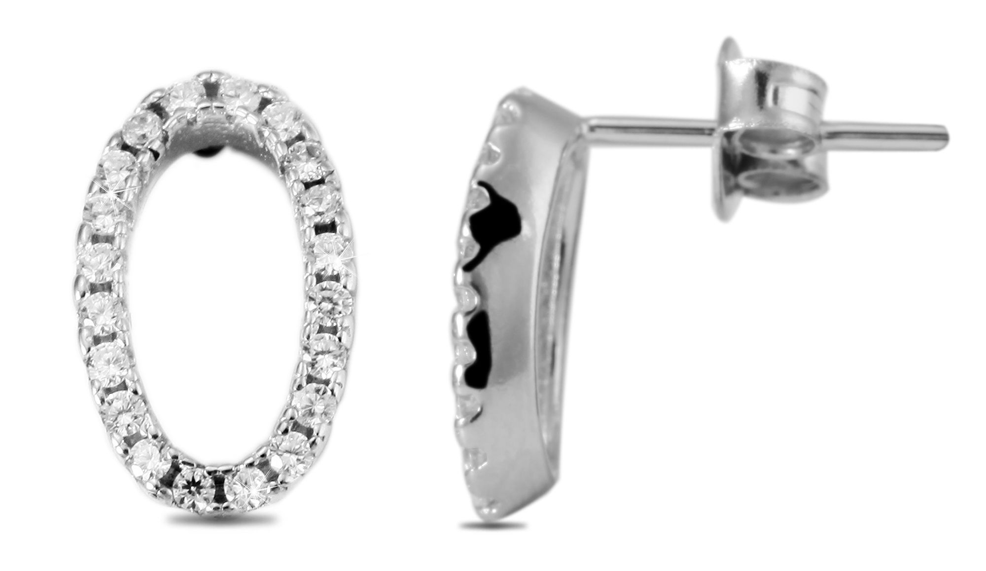 Adelia´s Paar Ohrhänger "Damen Ohrringe – Ohrstecker aus 925 Silber mit Zir günstig online kaufen