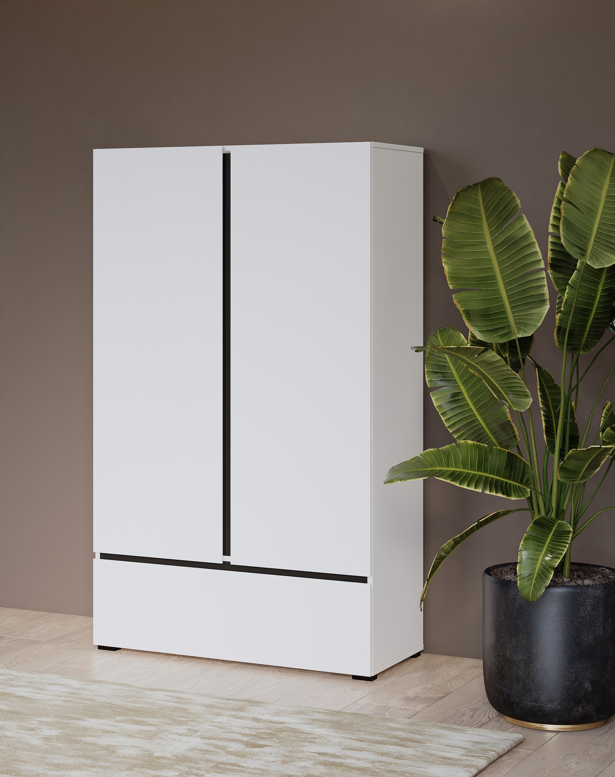 Home affaire Wäscheschrank "Cross, moderner griffloser Kleiderschrank", Meh günstig online kaufen