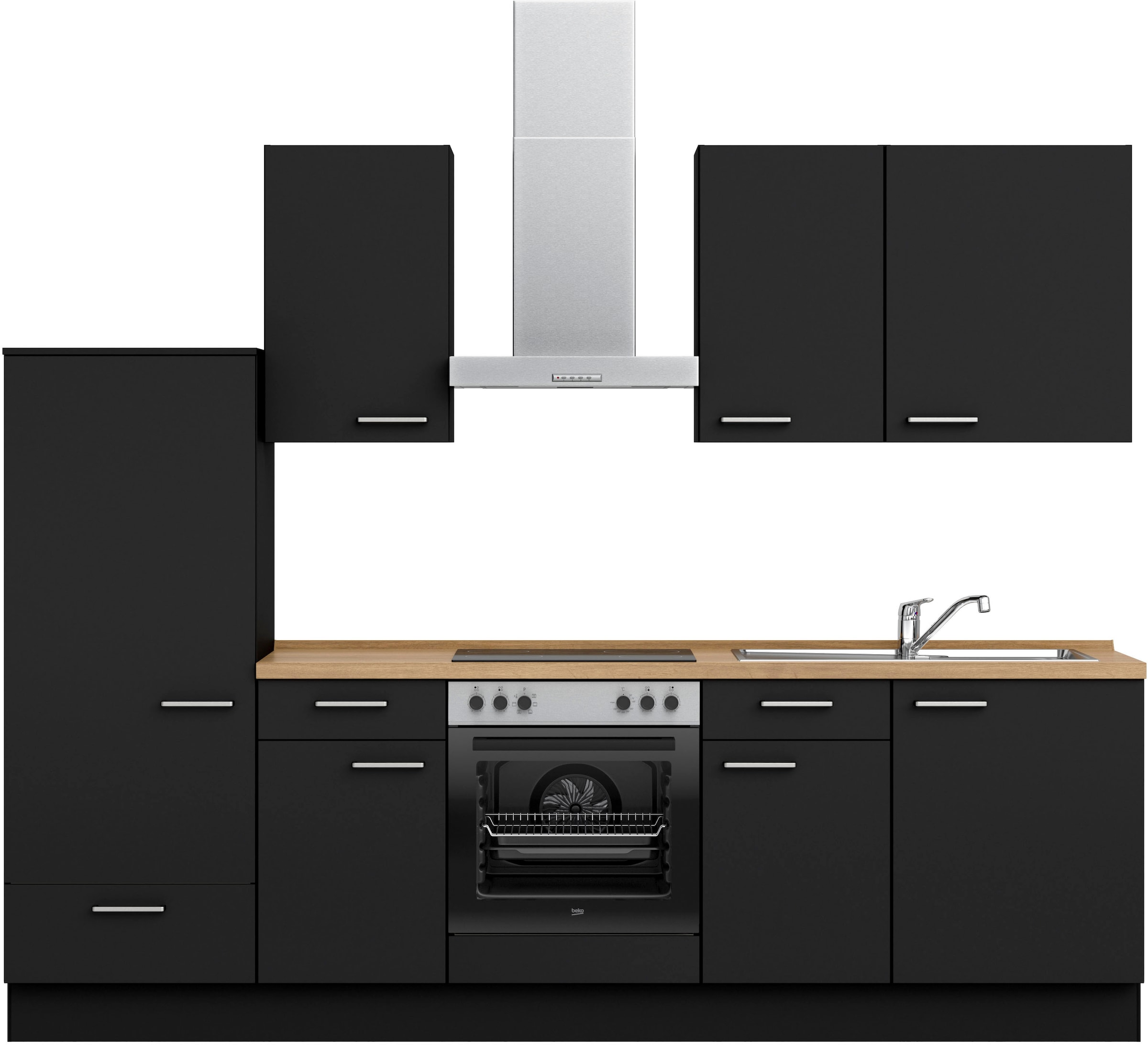 nobilia Küchenzeile ""Touch I", NEU: individuell anpassbar mit gratis Profi-Beratung" vormontiert, Breite 270 cm, Ausrichtung wählbar, wahlw. mit E-Geräten