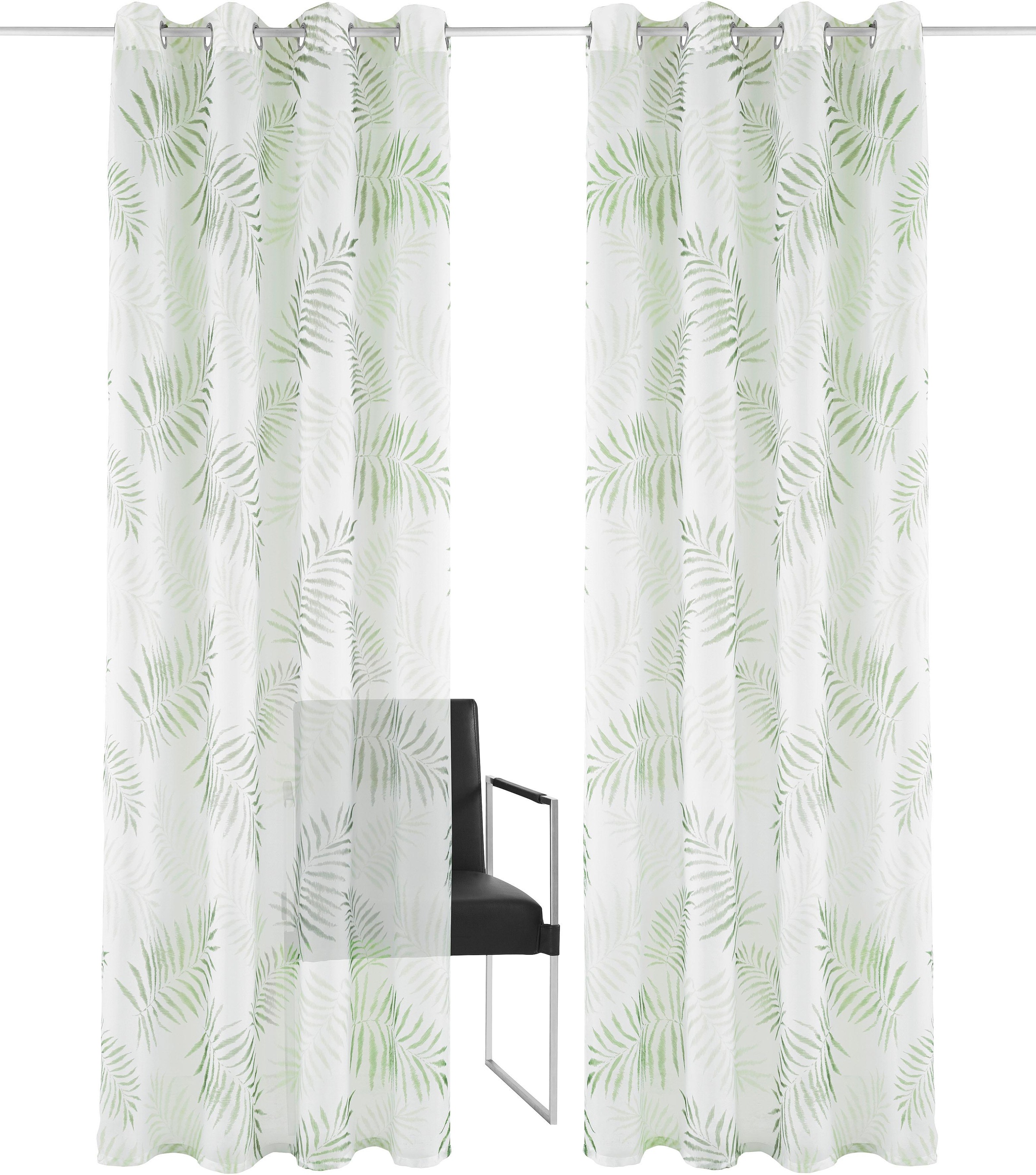 my home Gardine "Paula" Ösen 1 Stk. tlg. Halbtransparent, Voile, Polyester günstig online kaufen
