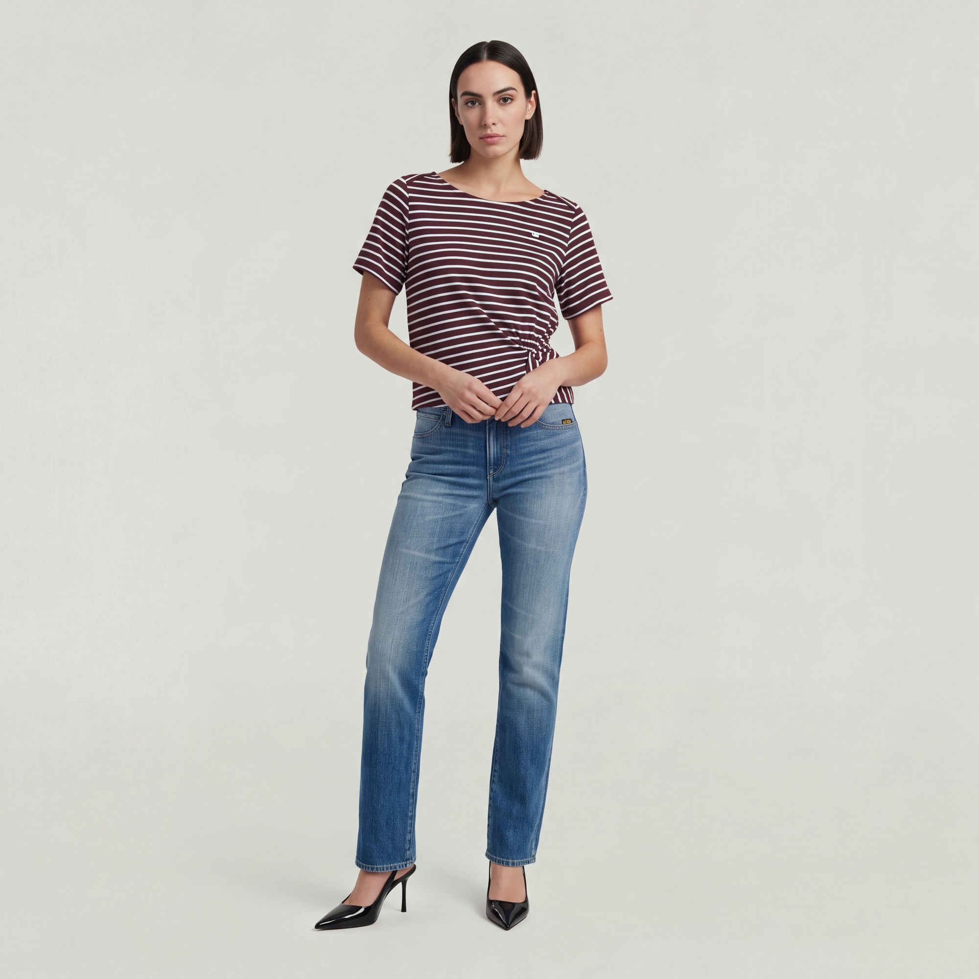 G-STAR T-Shirt »Striped Knot Top«