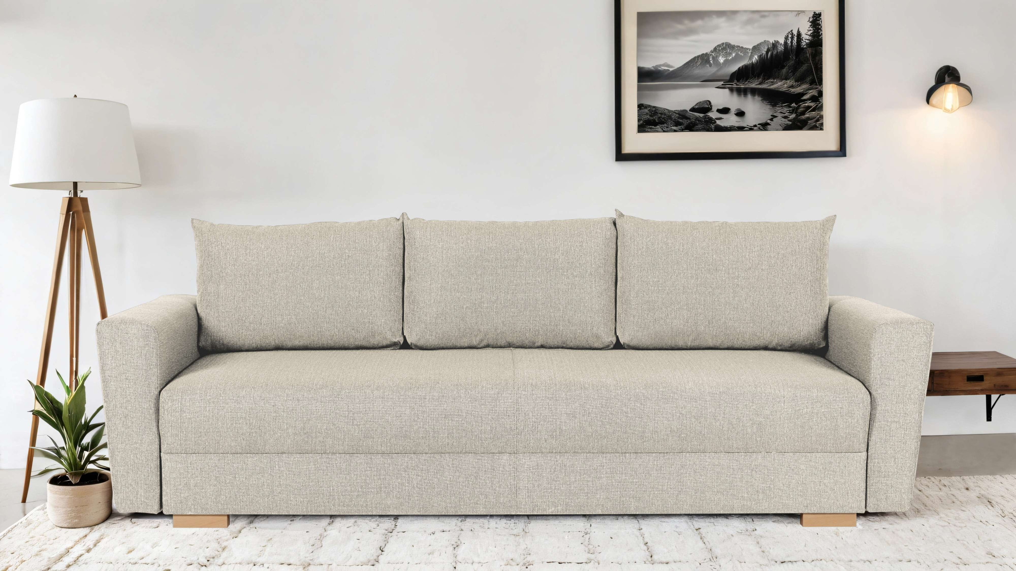 Home affaire 3-Sitzer "MAGHERA 230 cm - OTTO. Verlässliche Qualität." Schlafsofa, Bettkasten, pflegeleicht