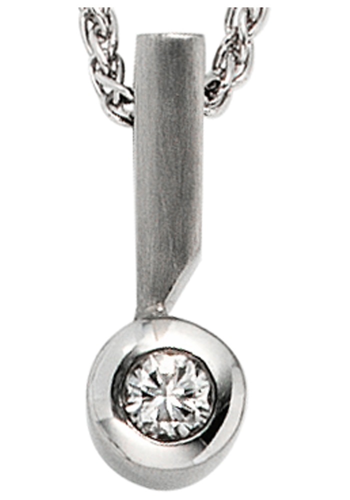 JOBO Kettenanhänger »Anhänger 16 mm« ()  950 Platin mit Diamant