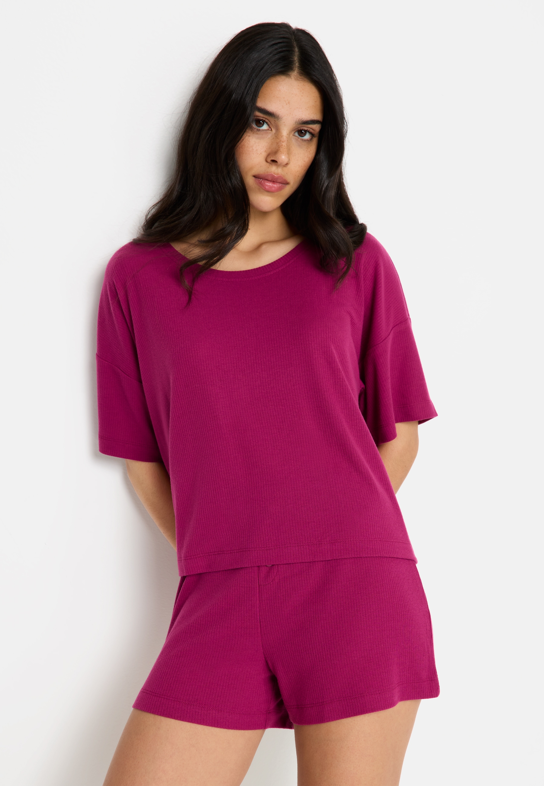 LSCN by LASCANA Shorty, (2 tlg.), mit kleiner Zierknopfleiste günstig online kaufen