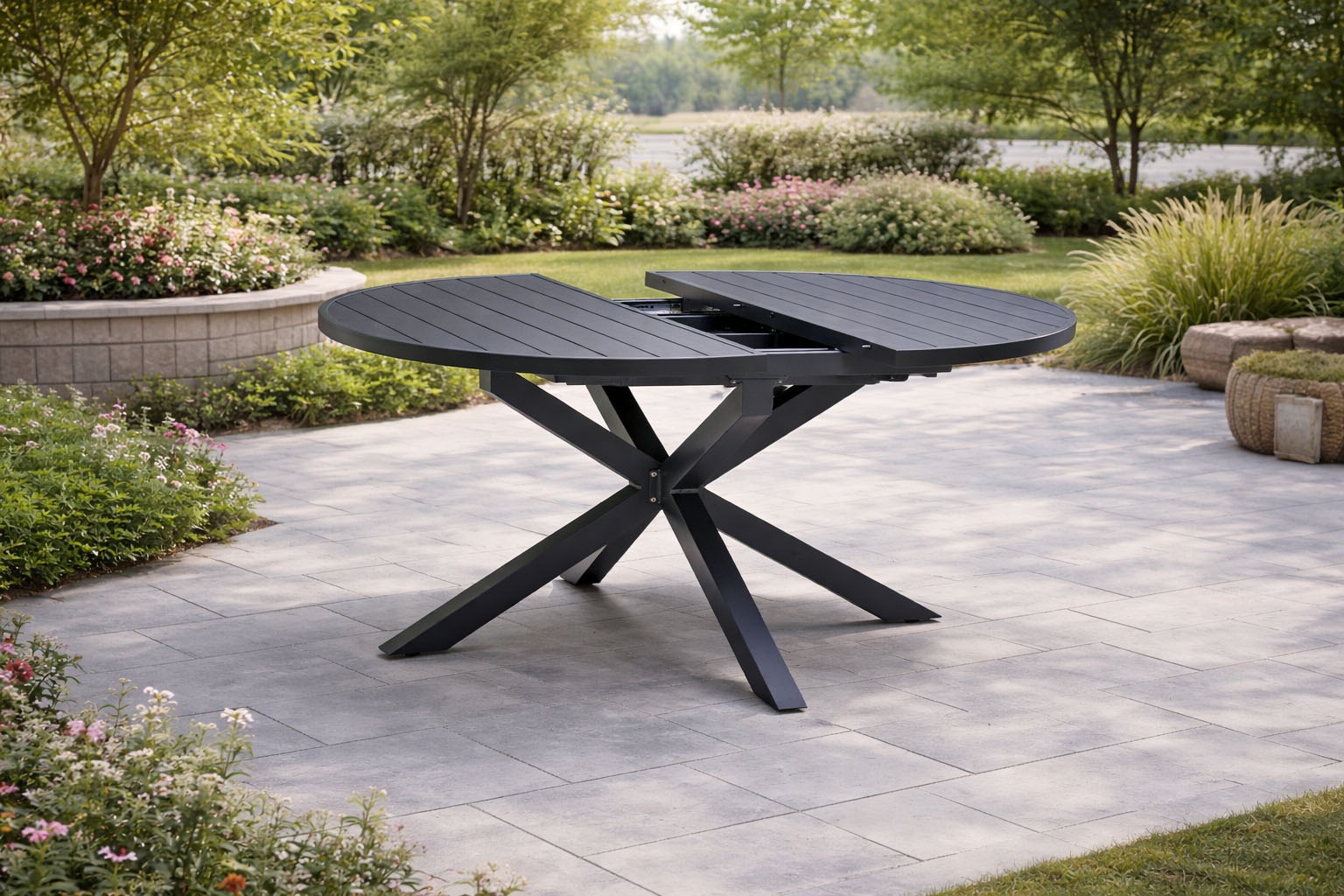 Destiny Garten-Essgruppe »MOLINO ARONA Essgruppe 4 Se + Tisch Ø120/170cm« Set,  Tisch ausziehbar