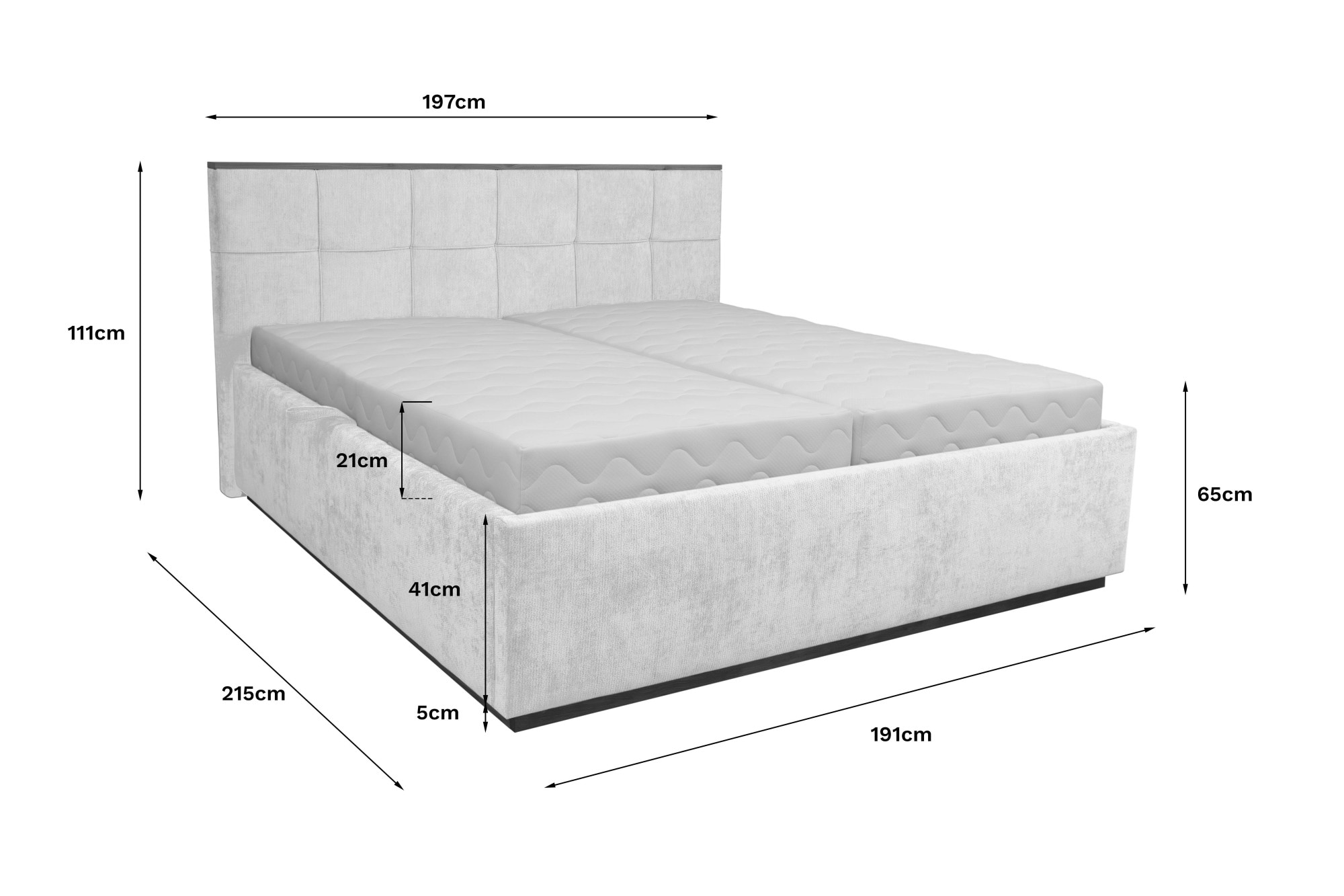 OTTO home Polsterbett »Vyllo, Doppelbett, Federkernbett, Komforbett, 160, 180 cm, Bettkästen« Mit 5-Zonen-TFK-Matratze H3, Lattenrost, Eicheapplikationen