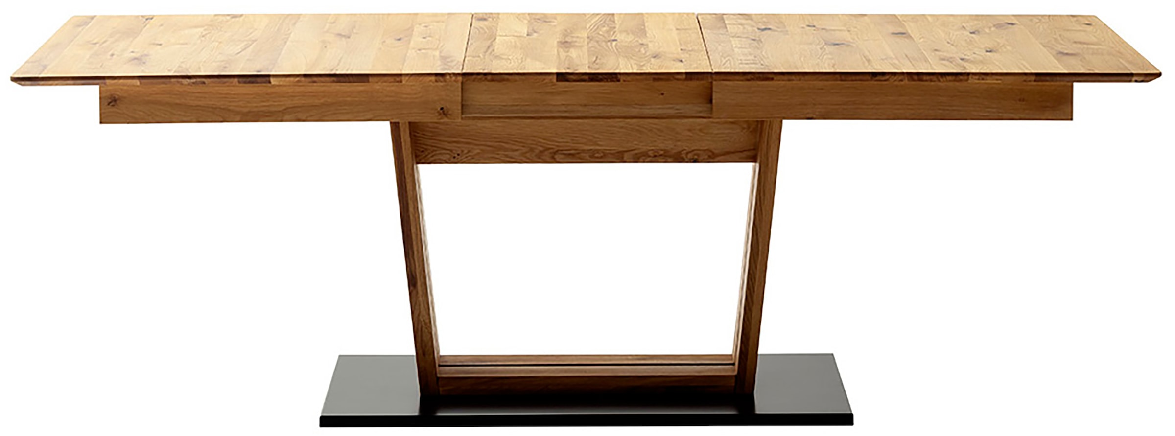 MCA furniture Esstisch »Morena Säulentisch Komfort Tisch«, Synchronauszug,ausziehbar,Wildeiche,massiv,geölt,XXL