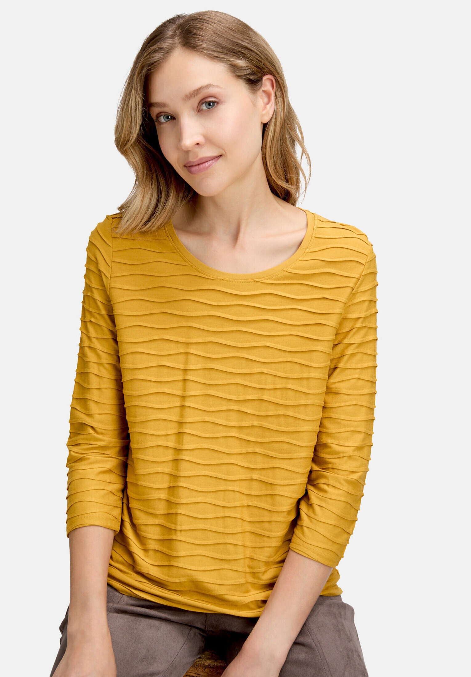 Betty Barclay 3/4-Arm-Shirt »Damen mit Wellenstruktur« 1 Stk.