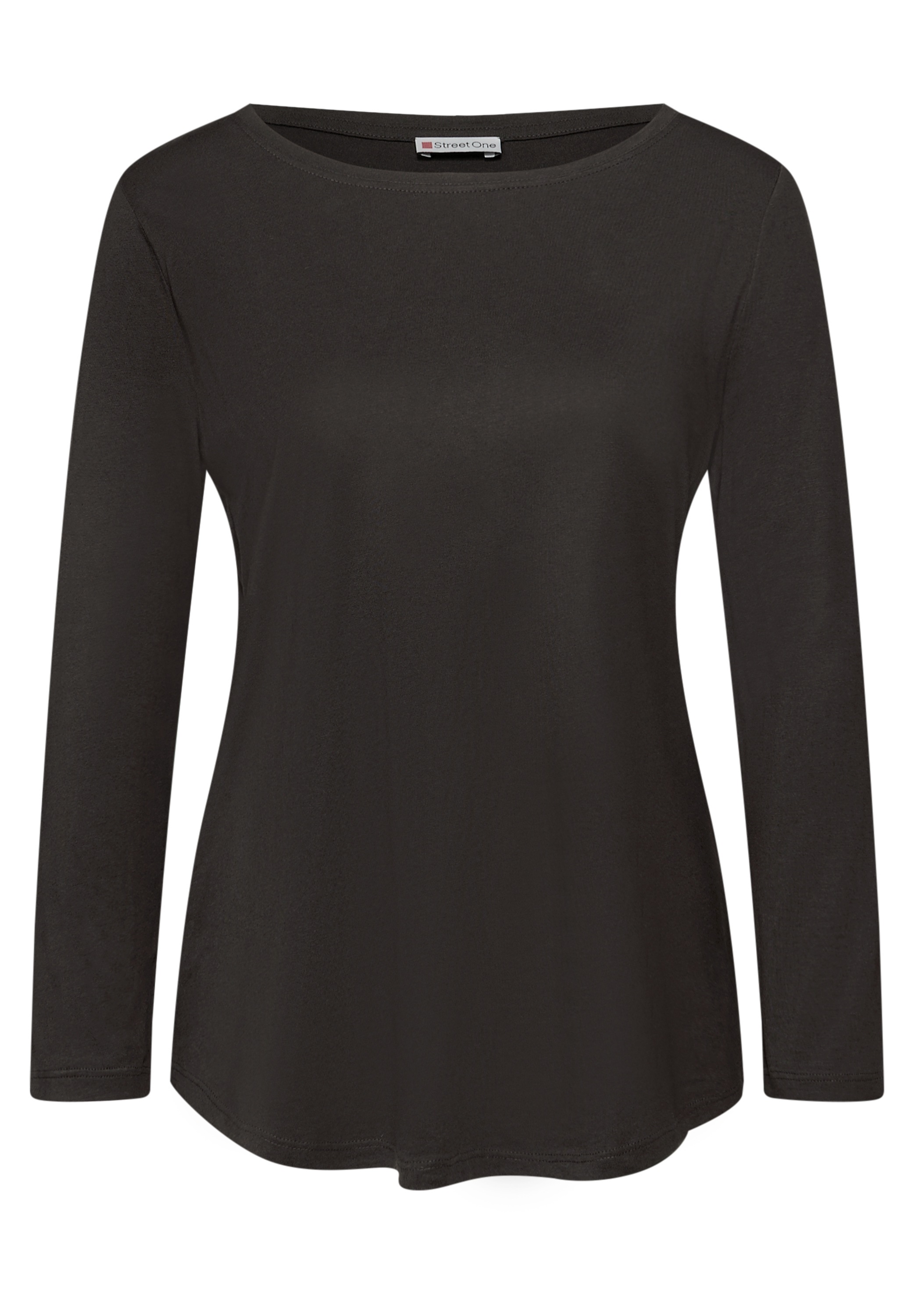 STREET ONE Langarmshirt in Unifarbe