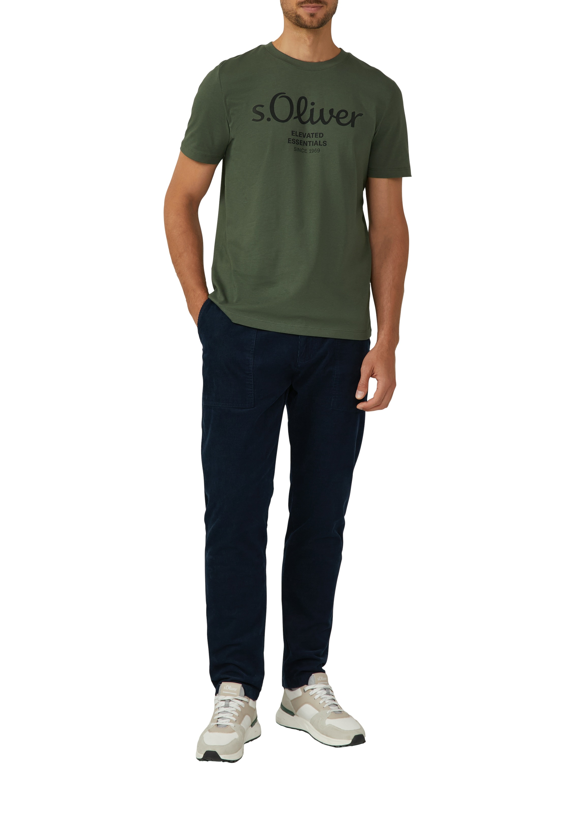 s.Oliver T-Shirt 2 Stk. tlg. mit großen Logo-Print, im 2er Pack günstig online kaufen