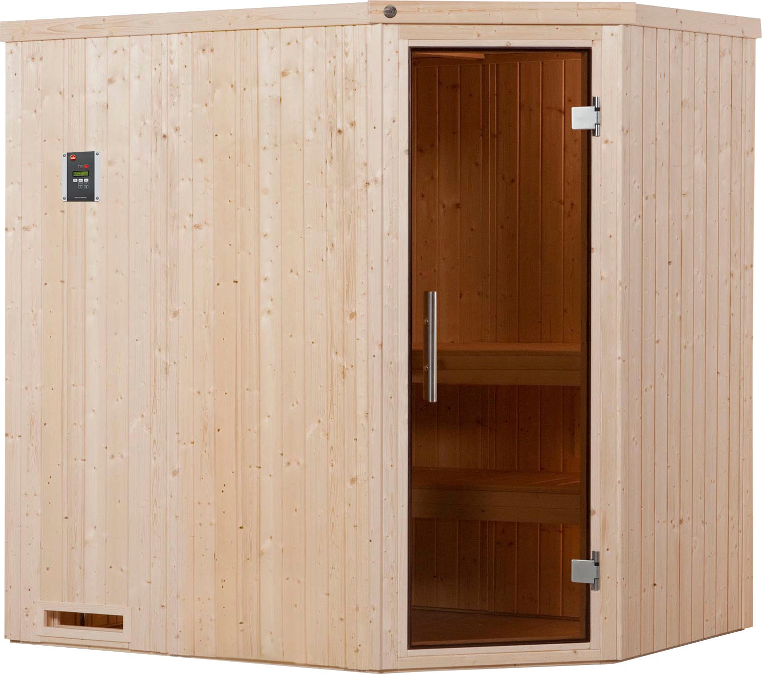 weka Sauna "Varberg" Set, 7,5 kW Bio-Ofen mit digitaler Steuerung