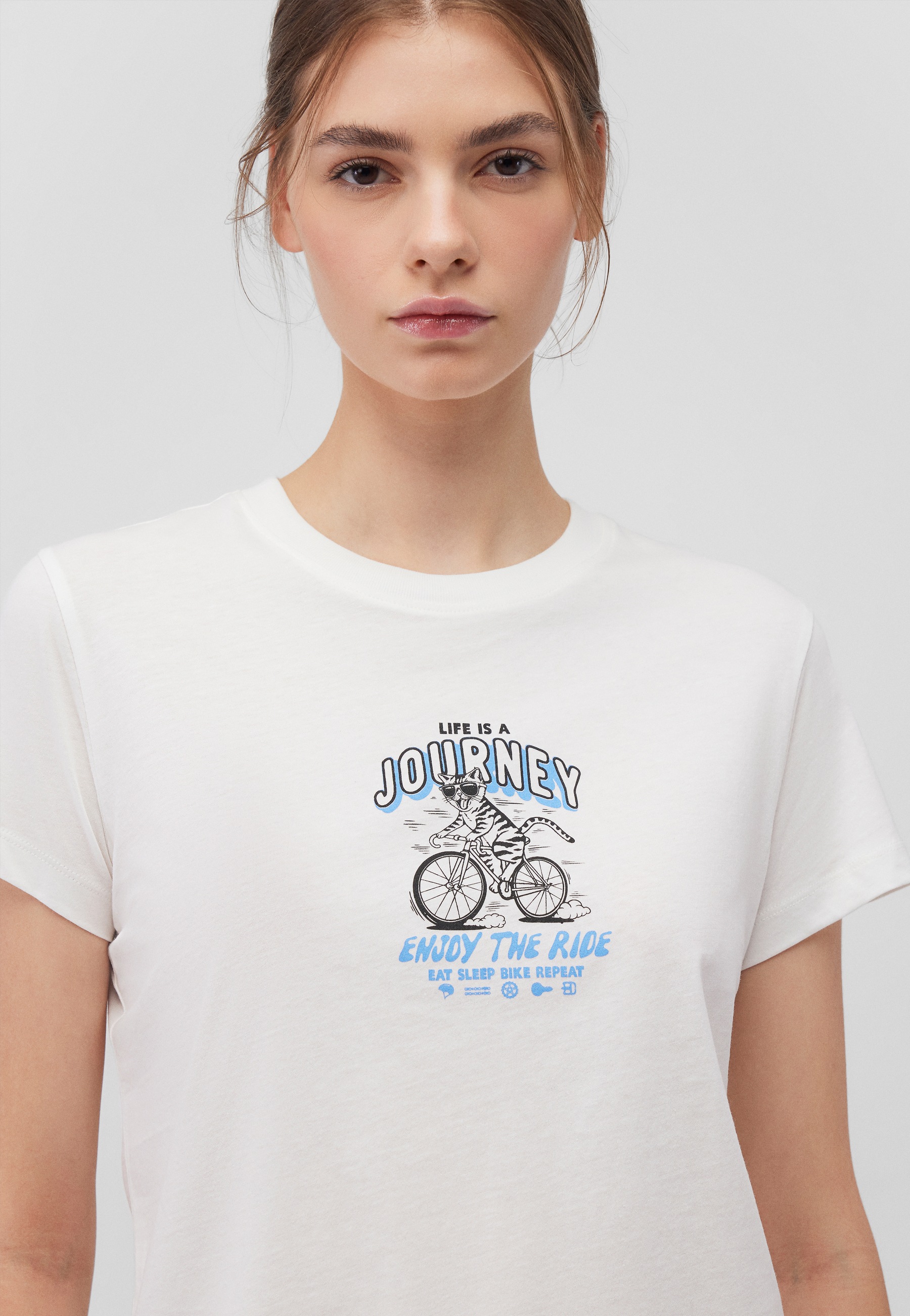 Mavi T-Shirt »CAT JOURNEY TEE«, Print T-Shirt