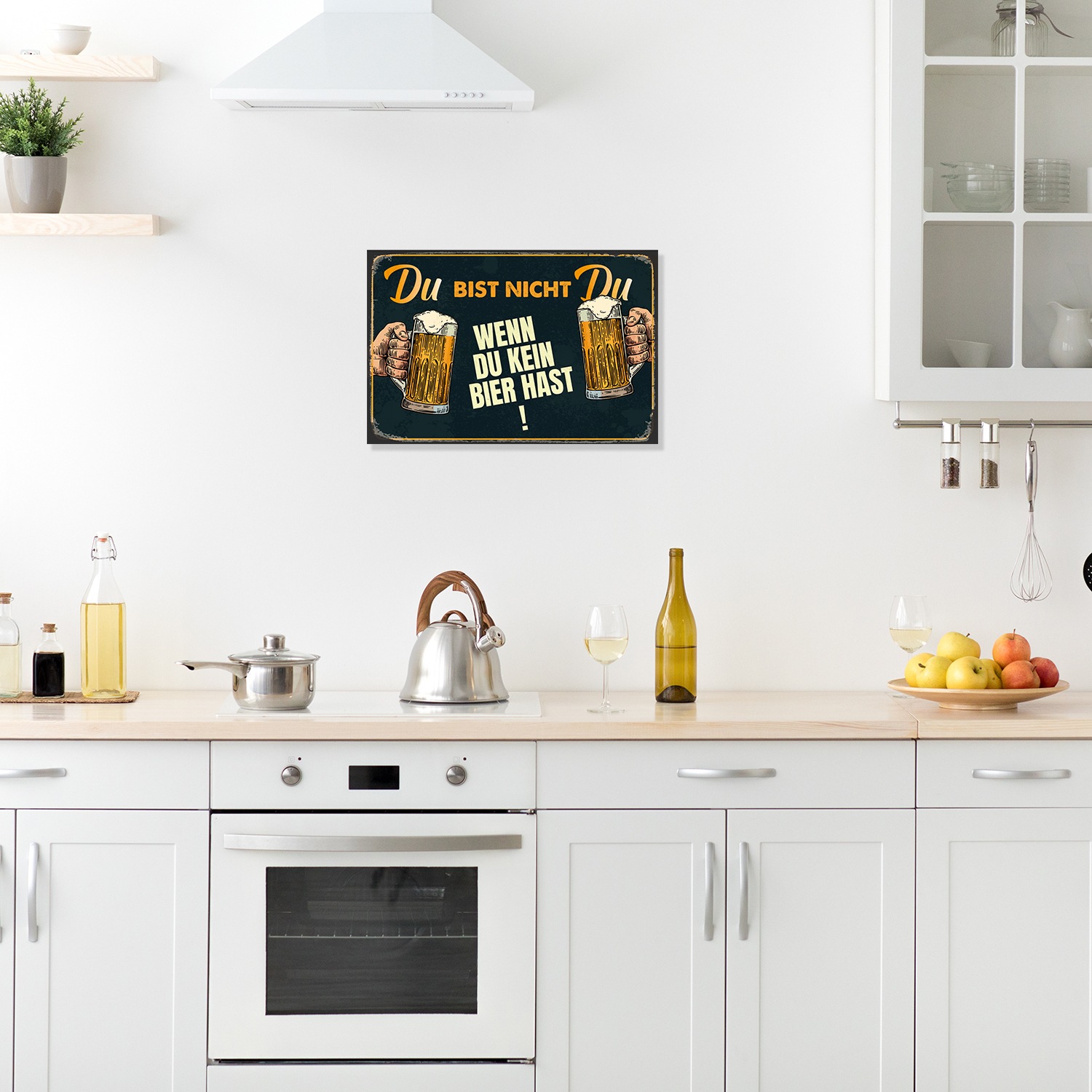 queence Metallbild "Bier Spruch Stahlschild Blechschild", Schriftzüge-Schri günstig online kaufen