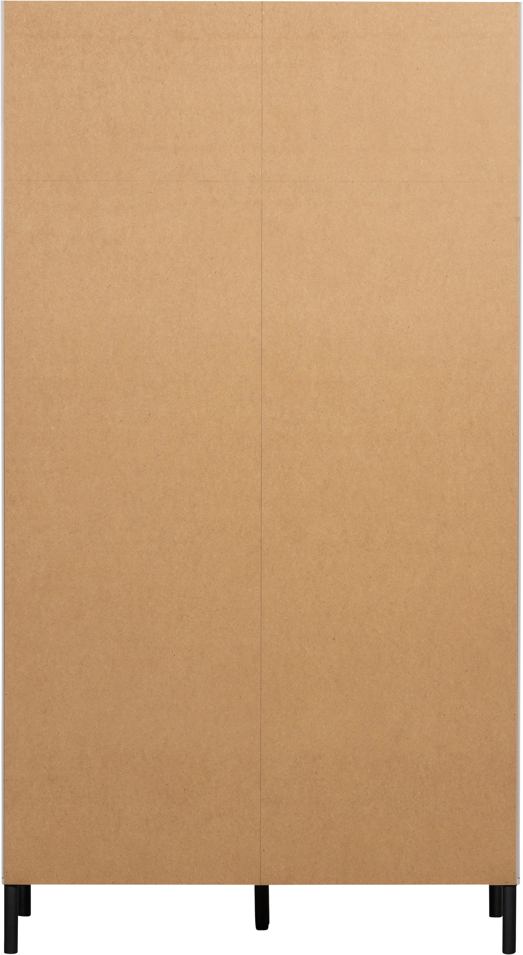WOOOD Garderobenschrank »Xina mit geschliffener Oberfläche und HDF-Rückwand (2-türig)« FSC® Massivkiefer, 15 cm Standfuß, Hänge- und Legbereich