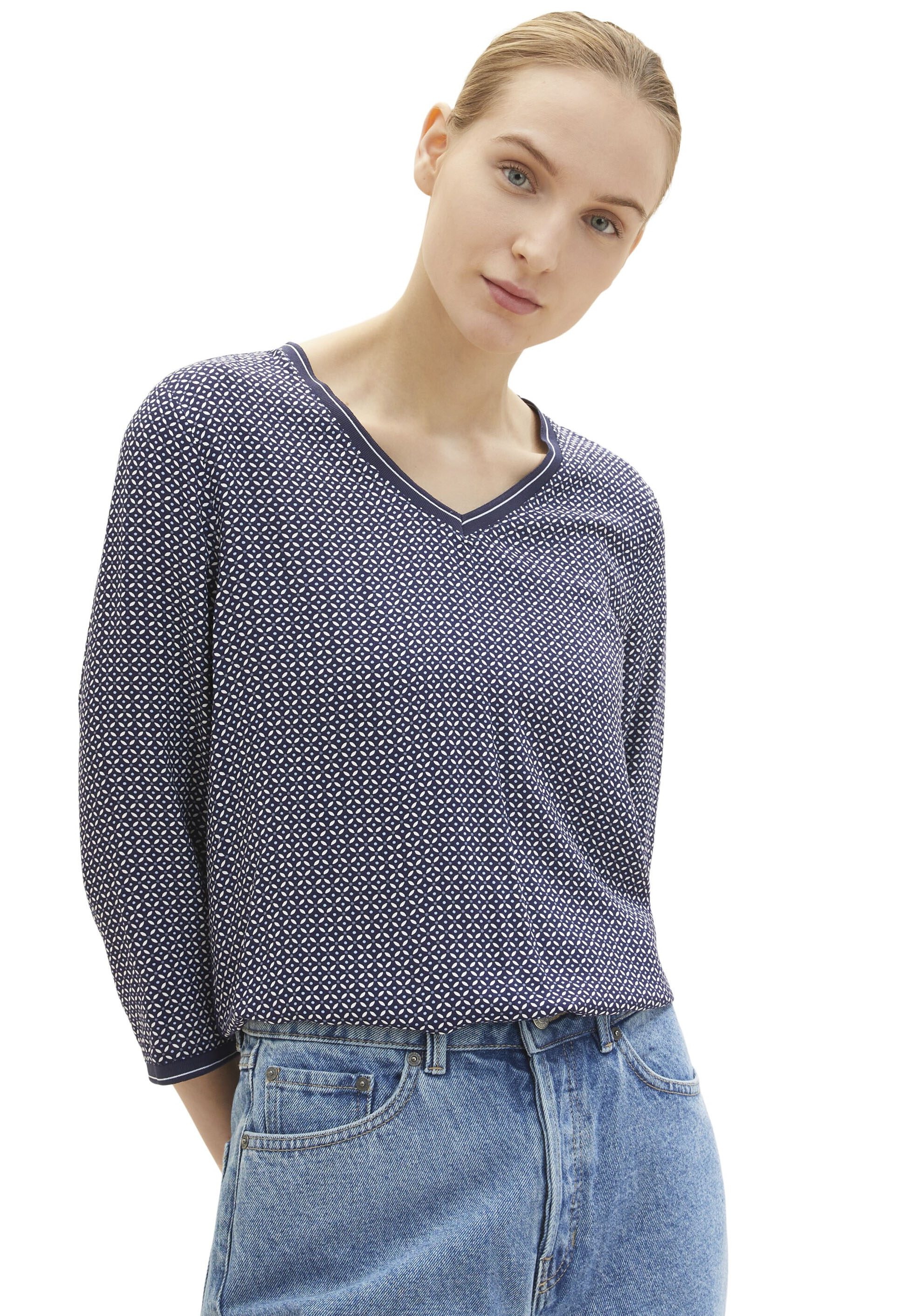 T-Shirt »Tom Tailor Damen Blusenshirt bedruckt«