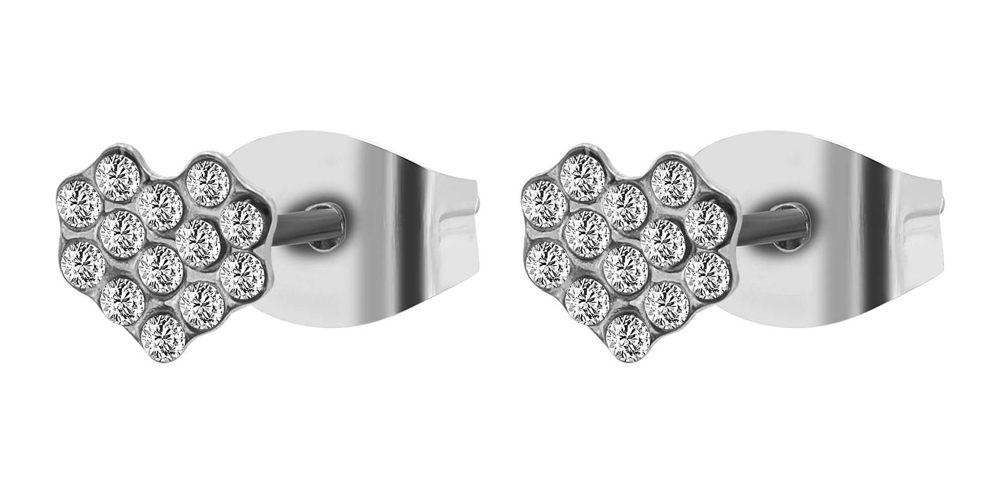 Adelia´s Paar Ohrhänger "Damen Ohrringe – Ohrstecker aus Edelstahl mit Stra günstig online kaufen