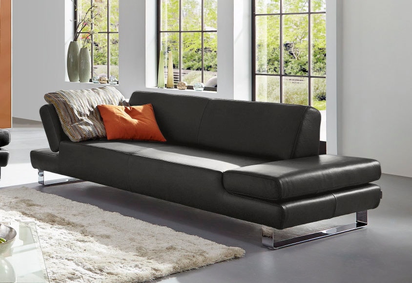W.SCHILLIG 3-Sitzer "taboo Designsofa mit hohem Sitzkomfort, Breite 232cm, Sitztiefe 69cm" mit Übertiefe, inklusive Armlehnenverstellung