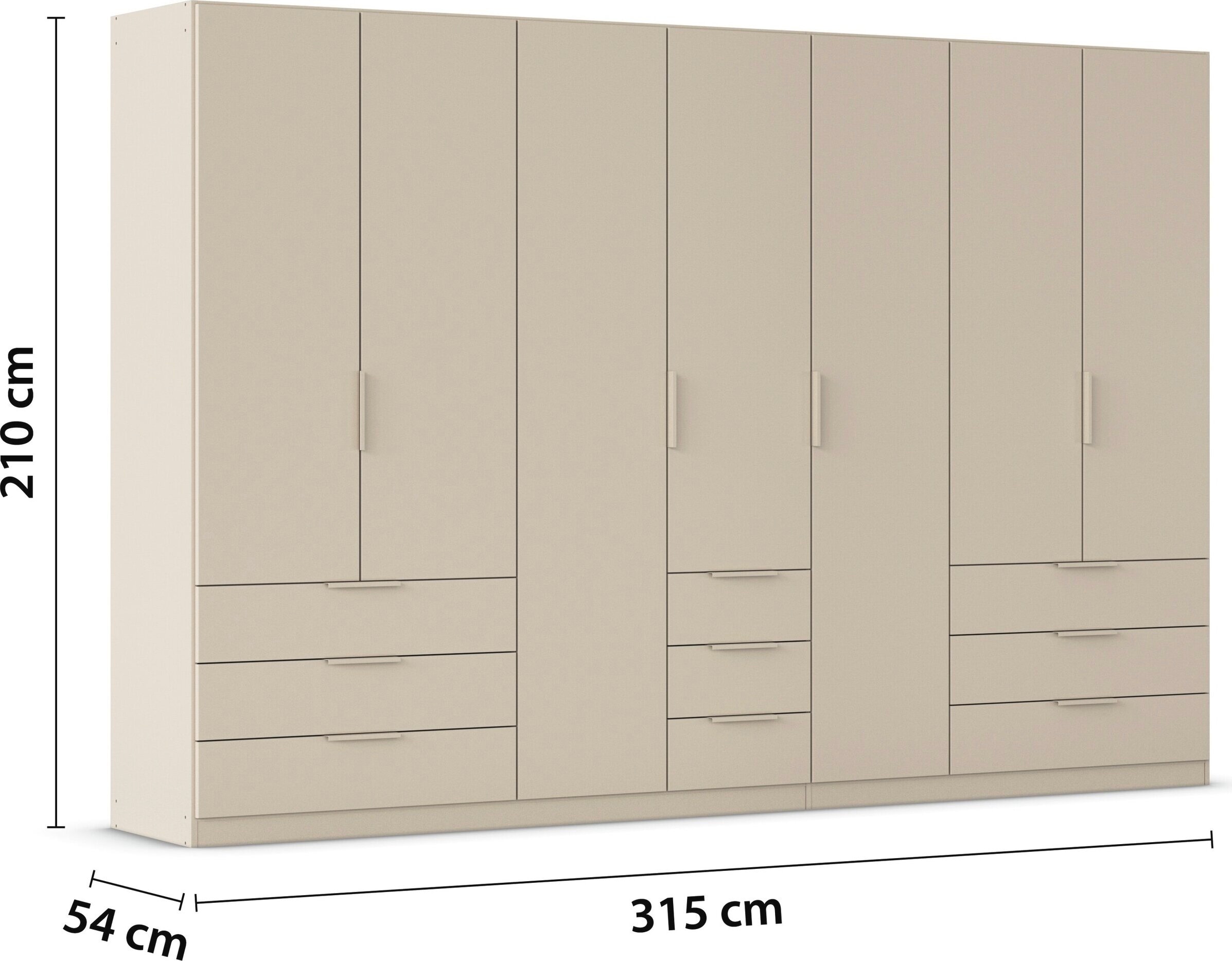 OTTO home Kleiderschrank »Mehrzweckschrank Schrank Schlafzimmer Garderobe Mietswohnung XEELINA« Mehr Flexibilität durch variable Schubladenanordnung MADE IN GERMANY