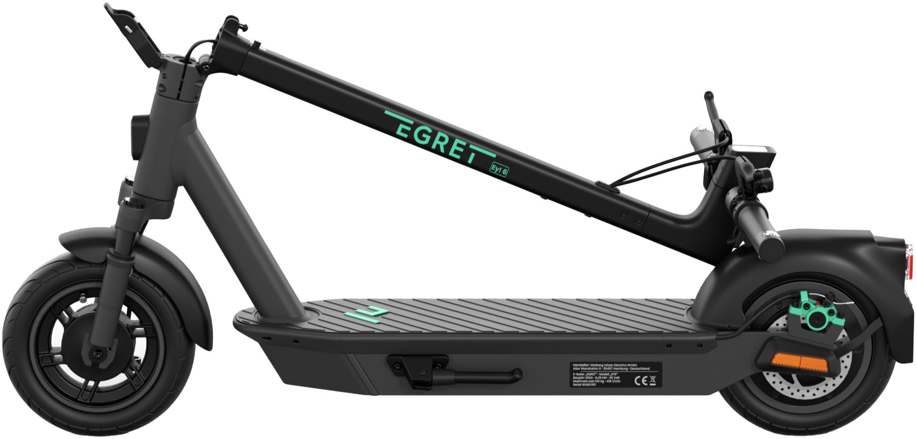 Egret E-Scooter »Egret Ey! 6«, Electric Scooter, mit Straßenzulassung, bis zu 55 km Reichweite
