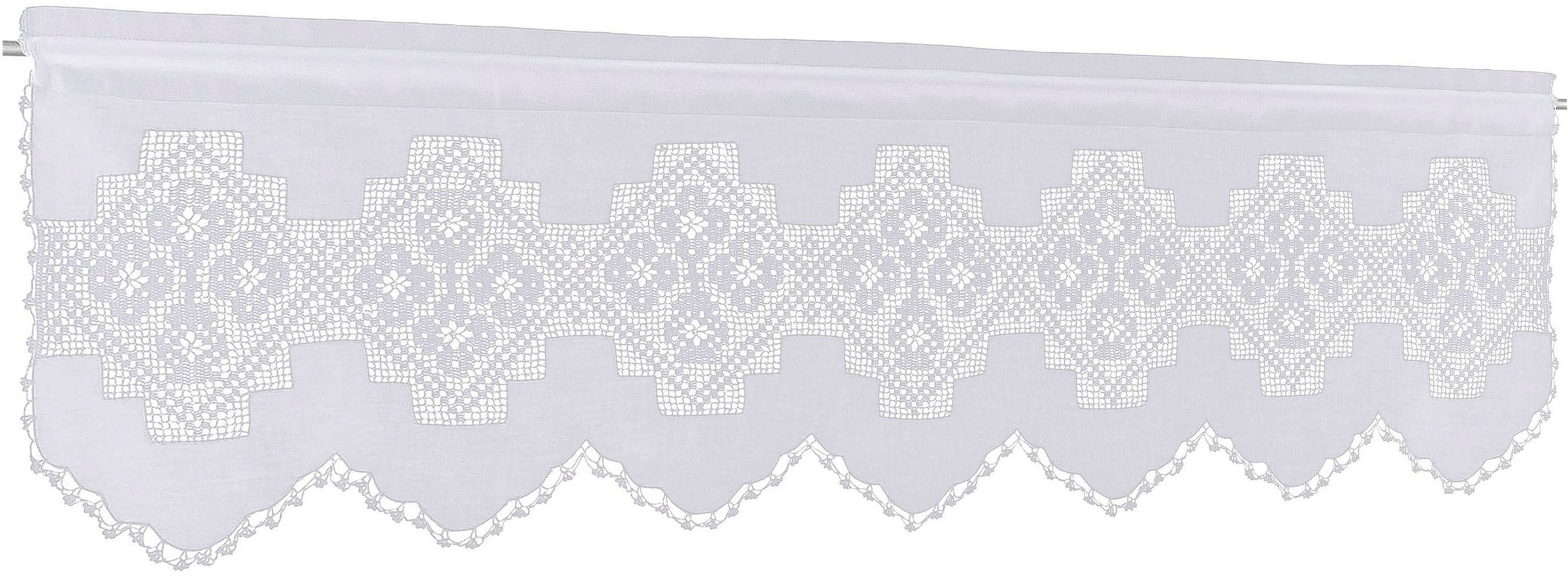 HOSSNER - ART OF HOME DECO Querbehang »Bondone«, (1 St.), Häkelspitze - ECHTE Handarbeit