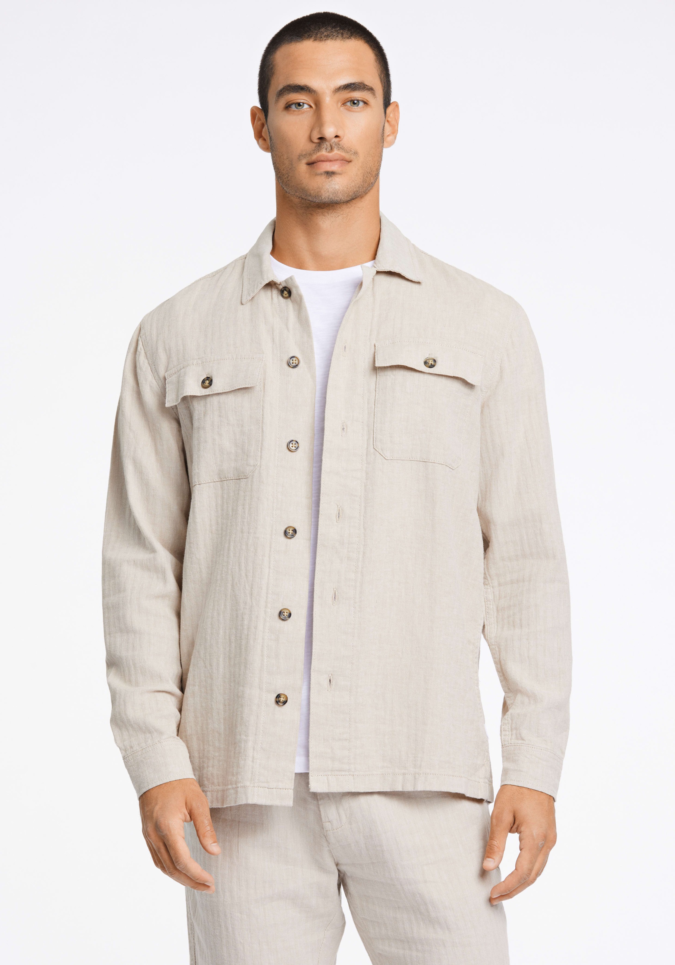 LINDBERGH Hemdjacke ohne Kapuze mir Knopfleiste günstig online kaufen