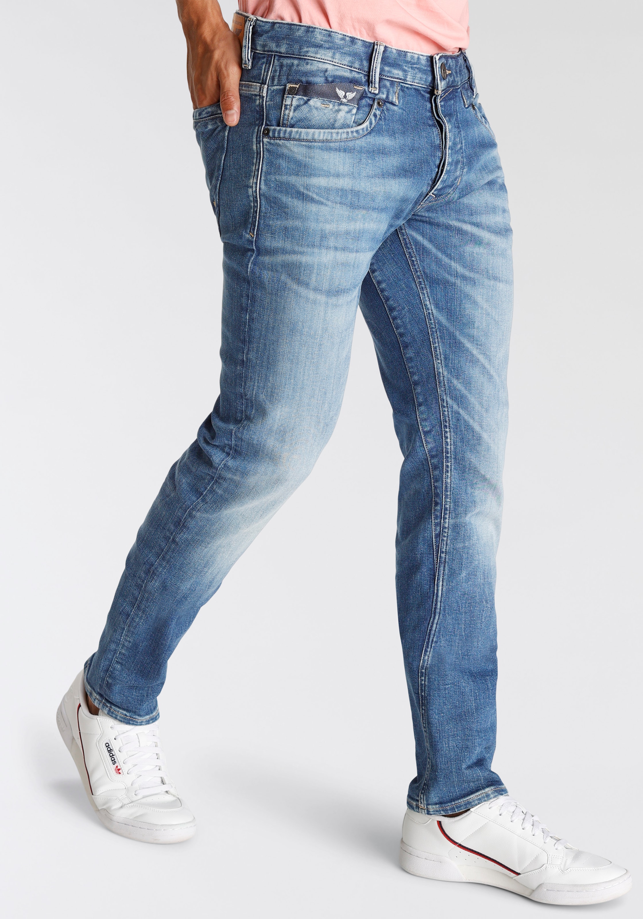 PME Legend Herren Jeans COMMANDER 3.0 - Relaxed Fit - Blau - Fresh Mid Blue günstig online kaufen