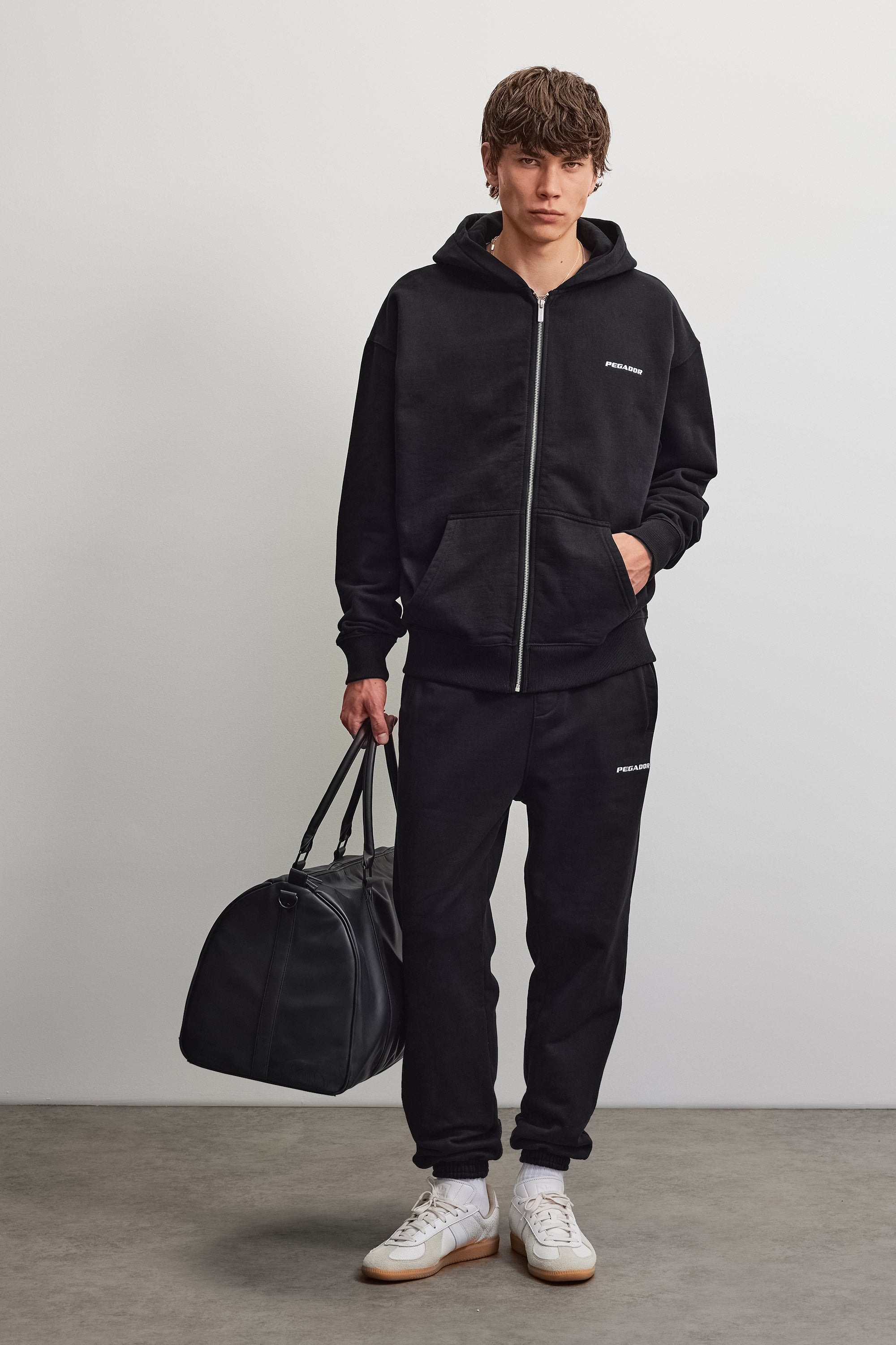 PEGADOR Kapuzensweatjacke »Logo Oversized Sweat Jacket« Baumwollmischung, oversize