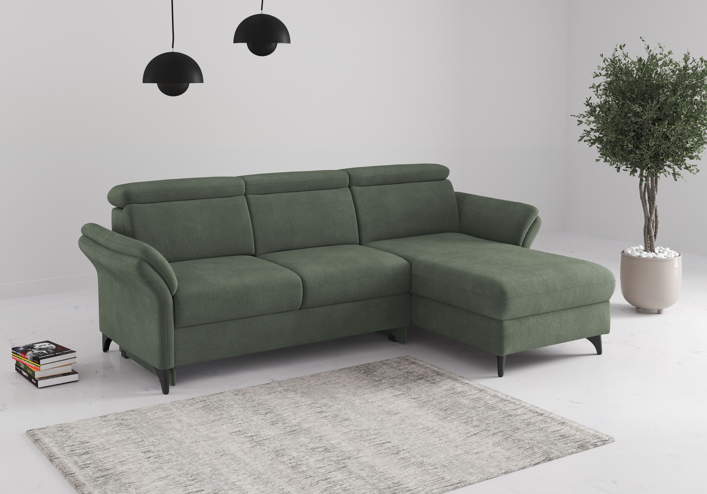 sit&more Ecksofa "Glendale, L-Form" inkl. Kopfteilverstellung,wahlweise mit Vorziehsitz und Bettkasten