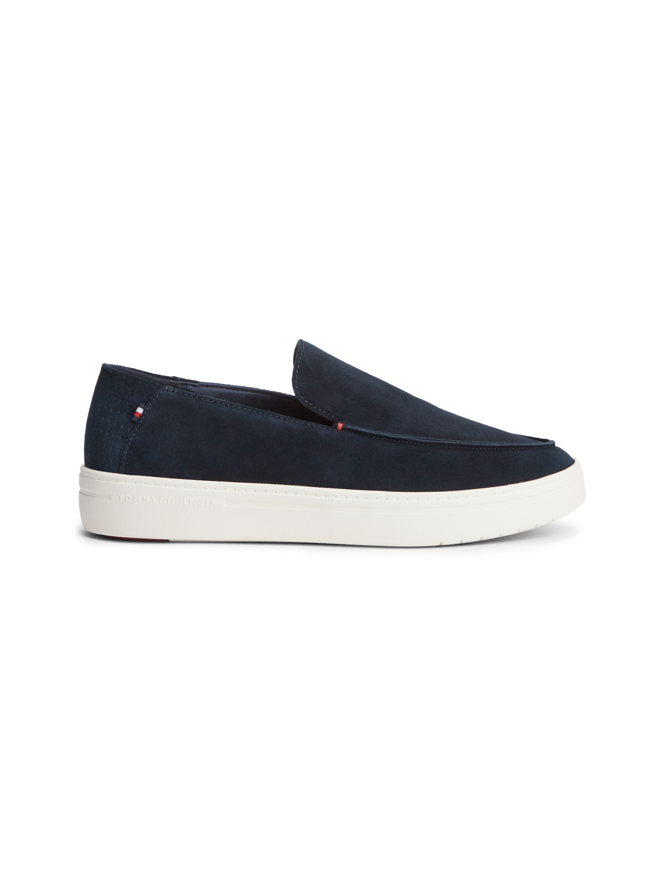 Tommy Hilfiger Slipper »MODERN LIGHT SUEDE LOAFER«  Schlupfschuh, Flat mit typischer Mokassinnaht