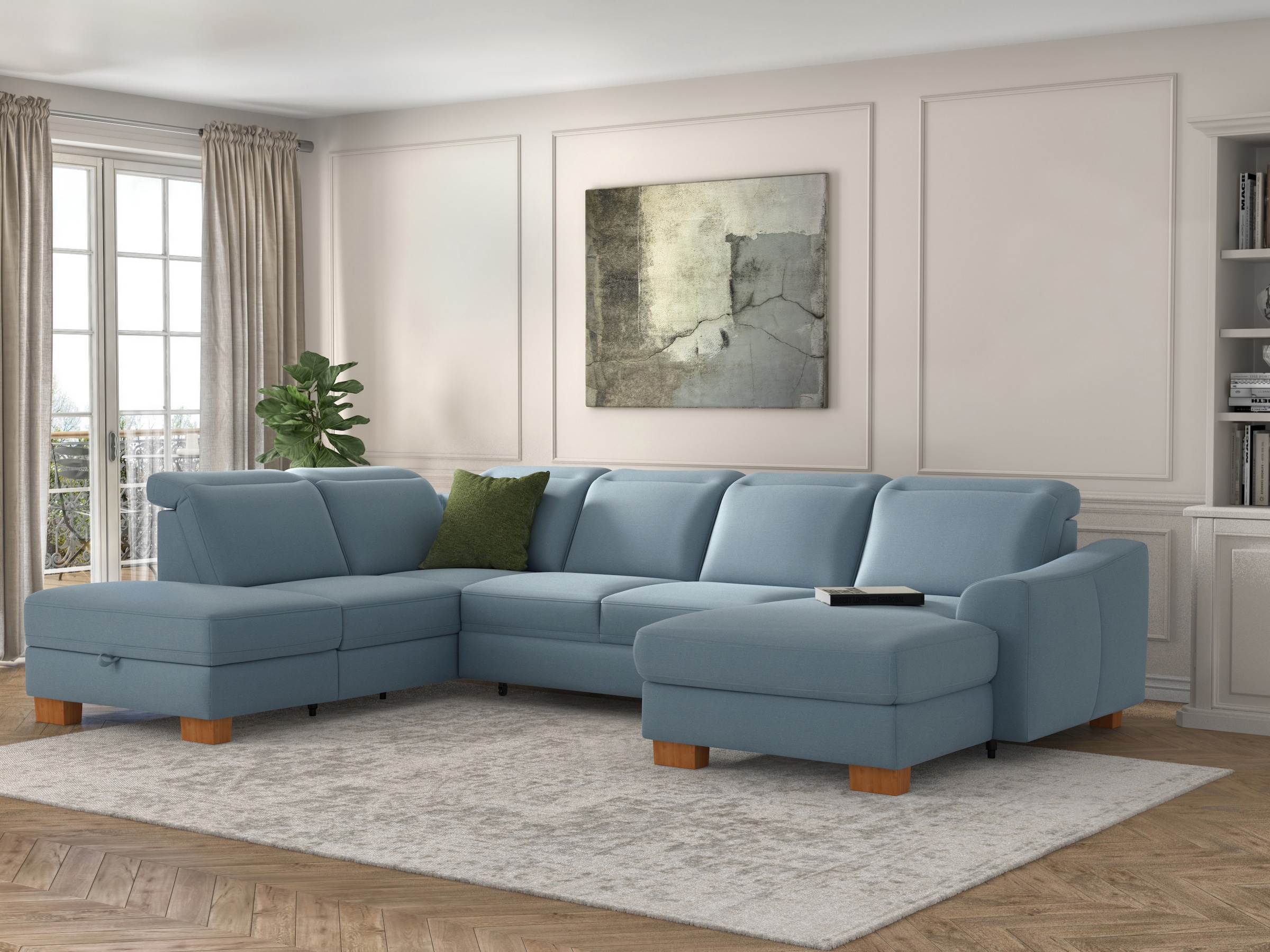 sit&more Wohnlandschaft "Dundee U-Form" mit Federkern und Massivholzfüßen, günstig online kaufen