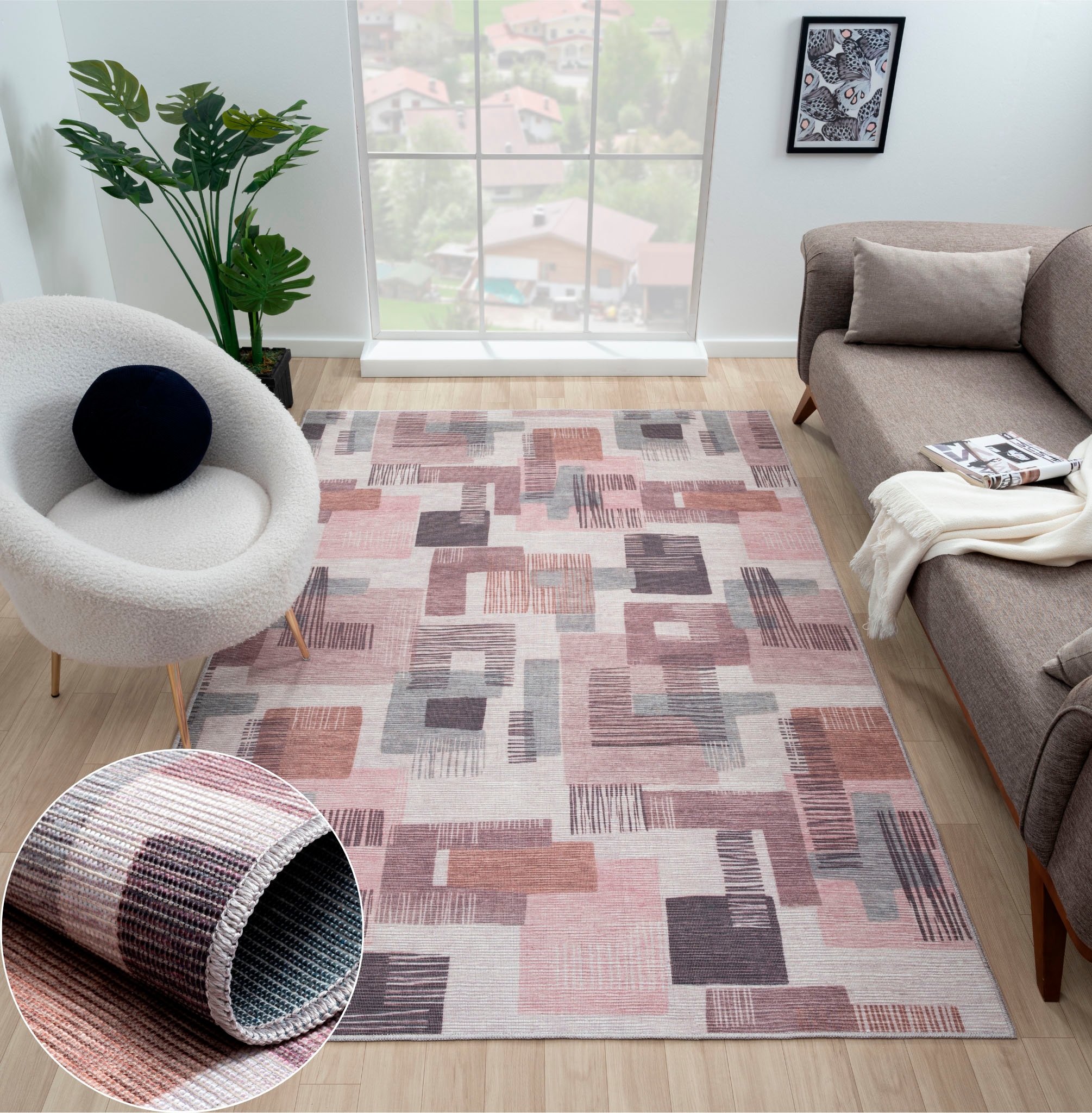 Myflair Möbel & Accessoires Outdoorteppich "Arden, LAGERRÄUMUNG" rechteckig 10 mm Höhe bedruckt, modernes Design, In- & Outdoor geeignet, waschbar